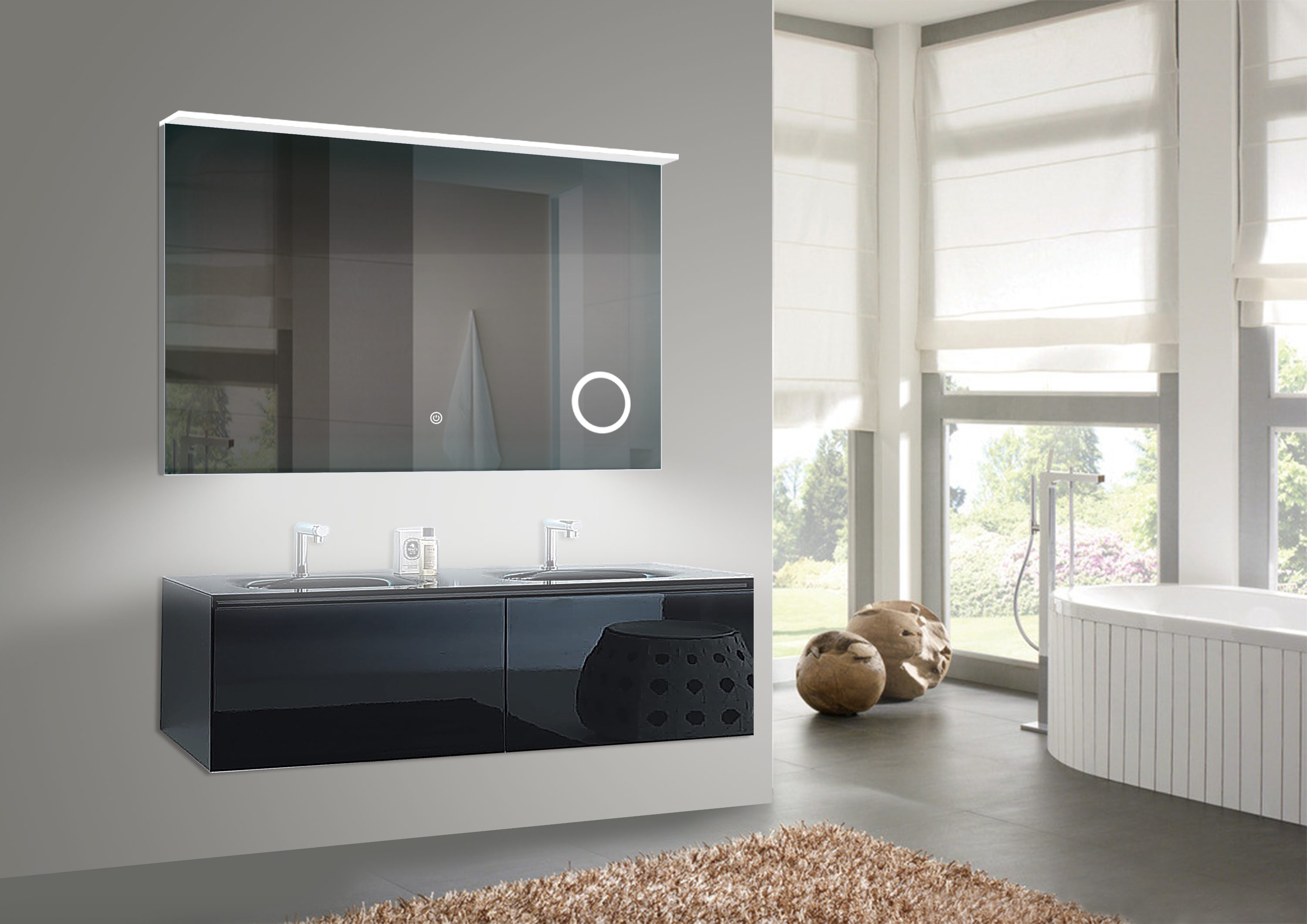 lighted IMPRESSIONS LI5072 Framed-Bath-Mirrors - View #4