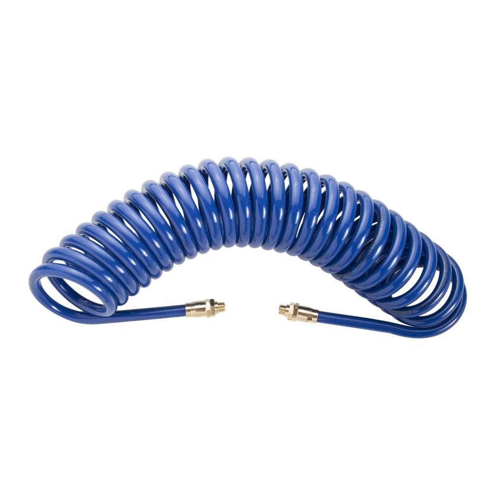 STEELMAN 50041 25-foot Coil Air Hose with Rigid Reusable Fittings