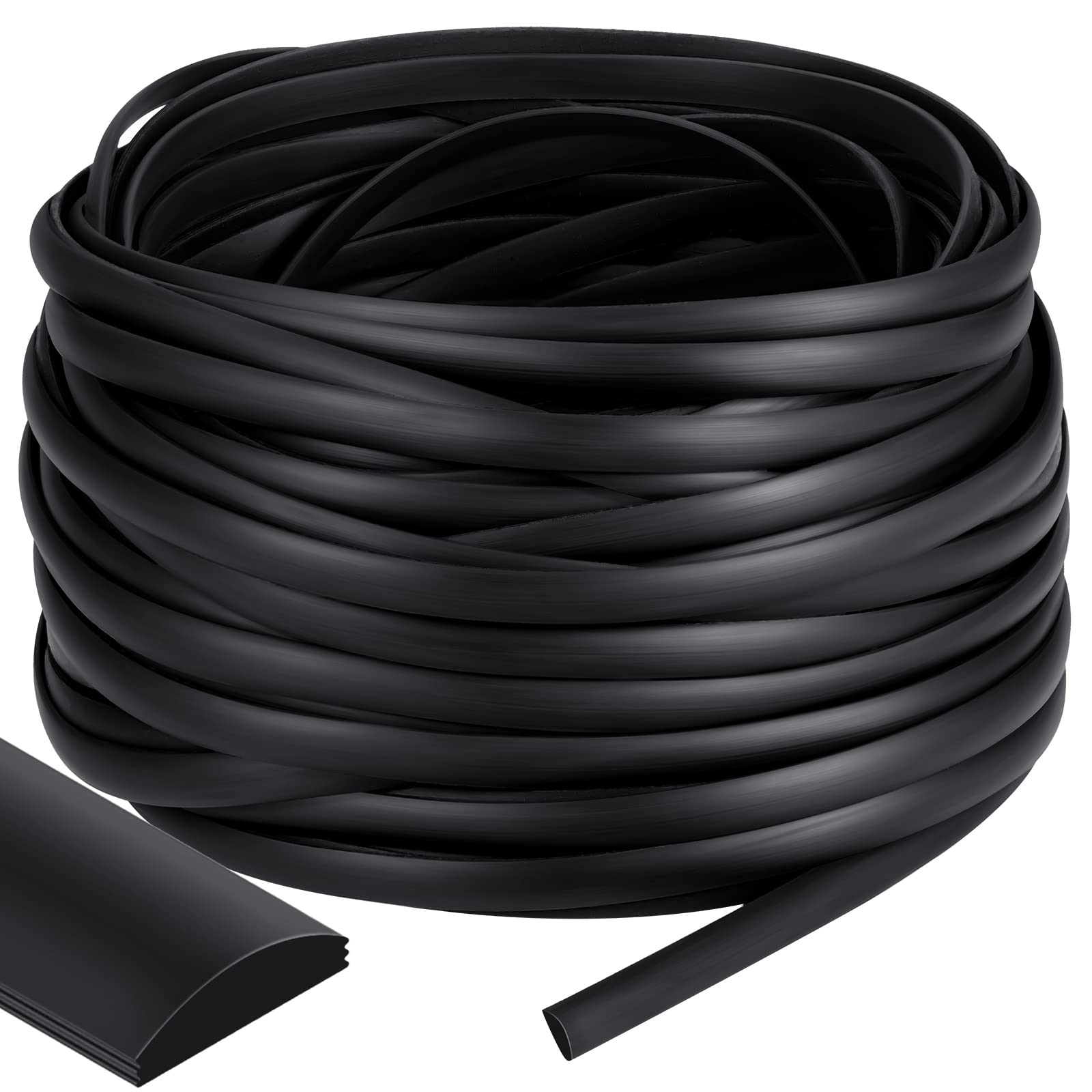 Aoibox  Flat Screen Spline 0 315 in W x 0 092 in Thick x 100 ft Vinyl Curved Top and Flat Bottom for Windows