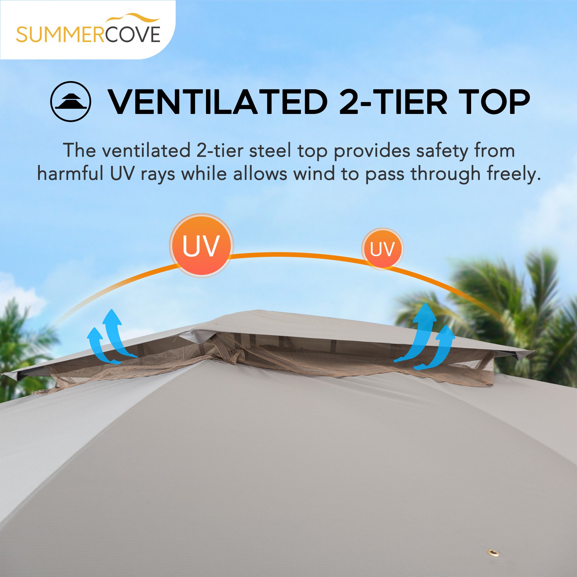 Sunjoy A101013004 Wood-Resin-Gazebos - View #8
