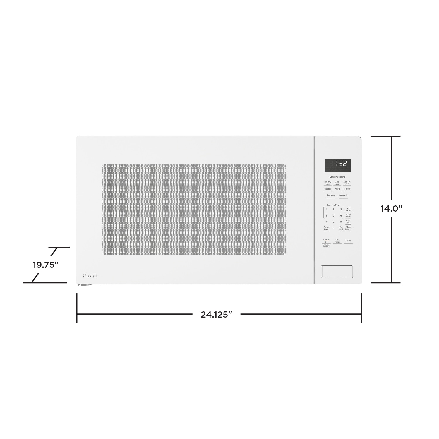 PEB7227DLWW  GE Profile 24 Built-In/Countertop 2.2 cu. ft. 1100 W  Microwave - White