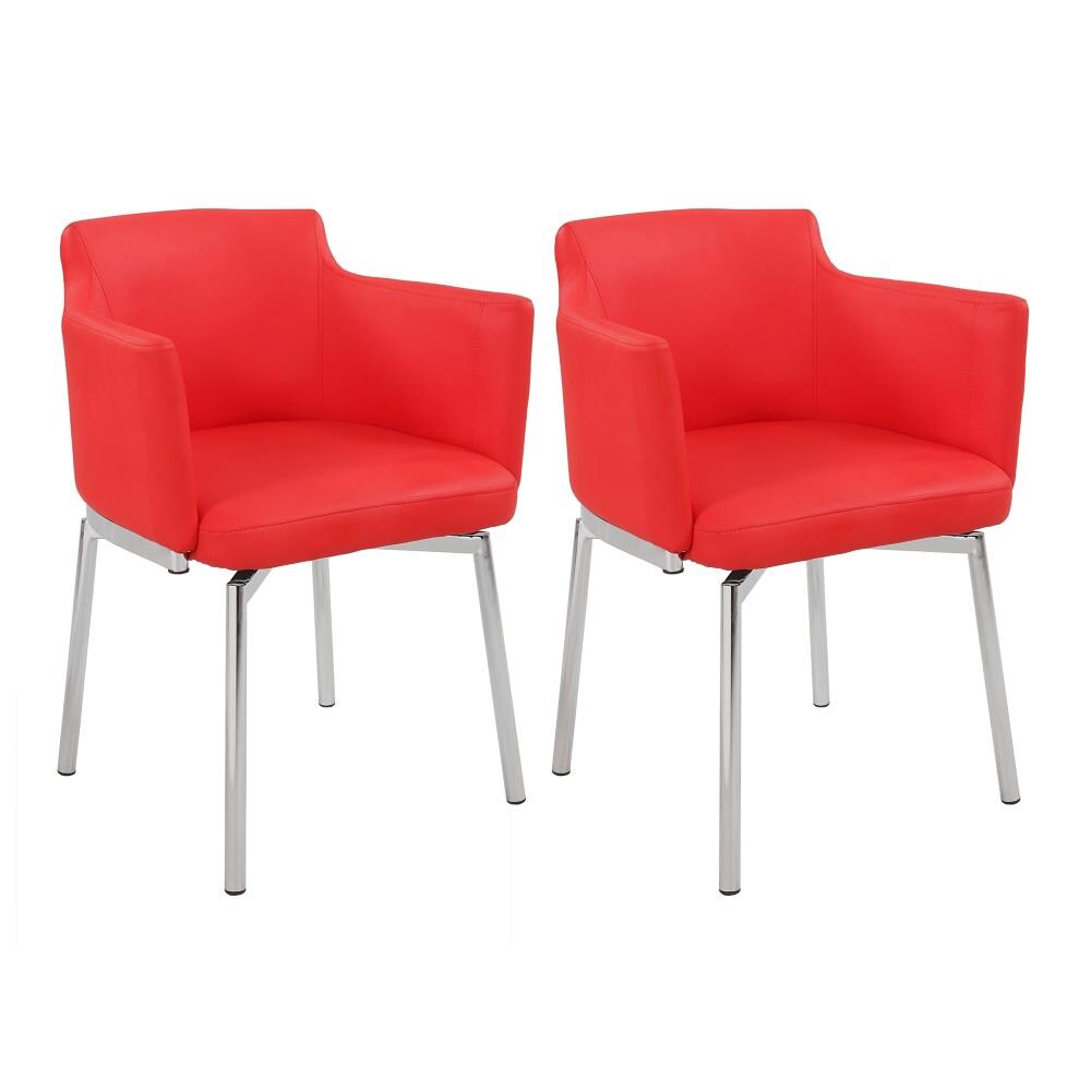 Chintaly Imports DUSTY-AC-RED-KD Dining-Chairs - View #2