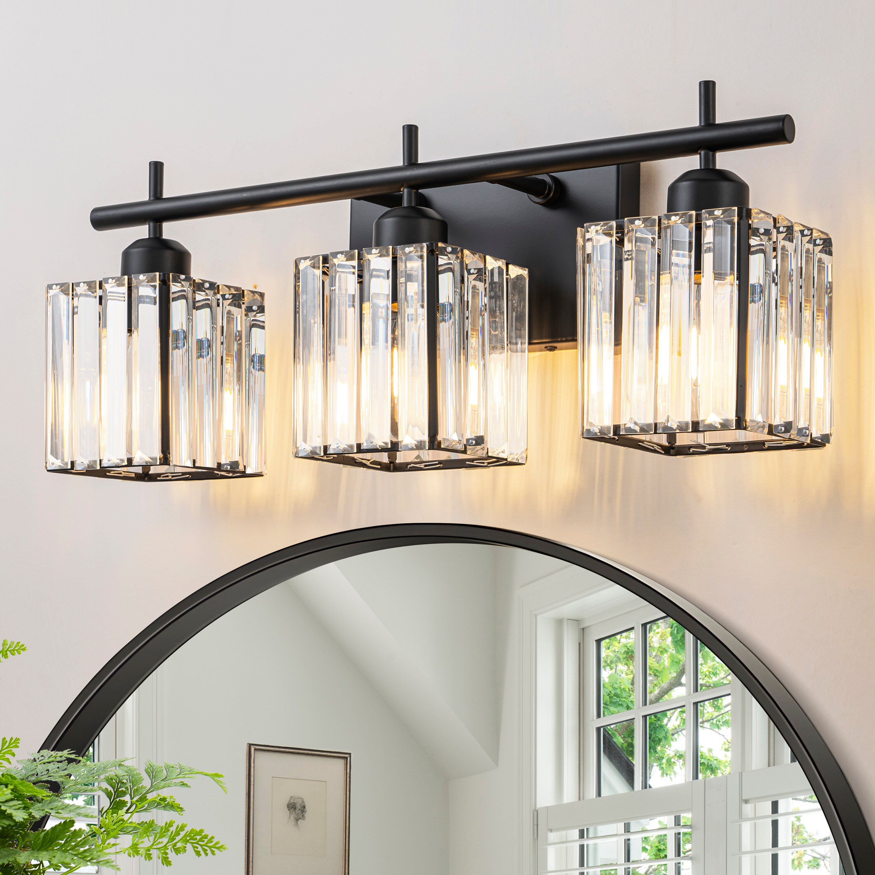 GoYeel 21.7-in 3 Light Black Modern/contemporary Bathroom Vanity light