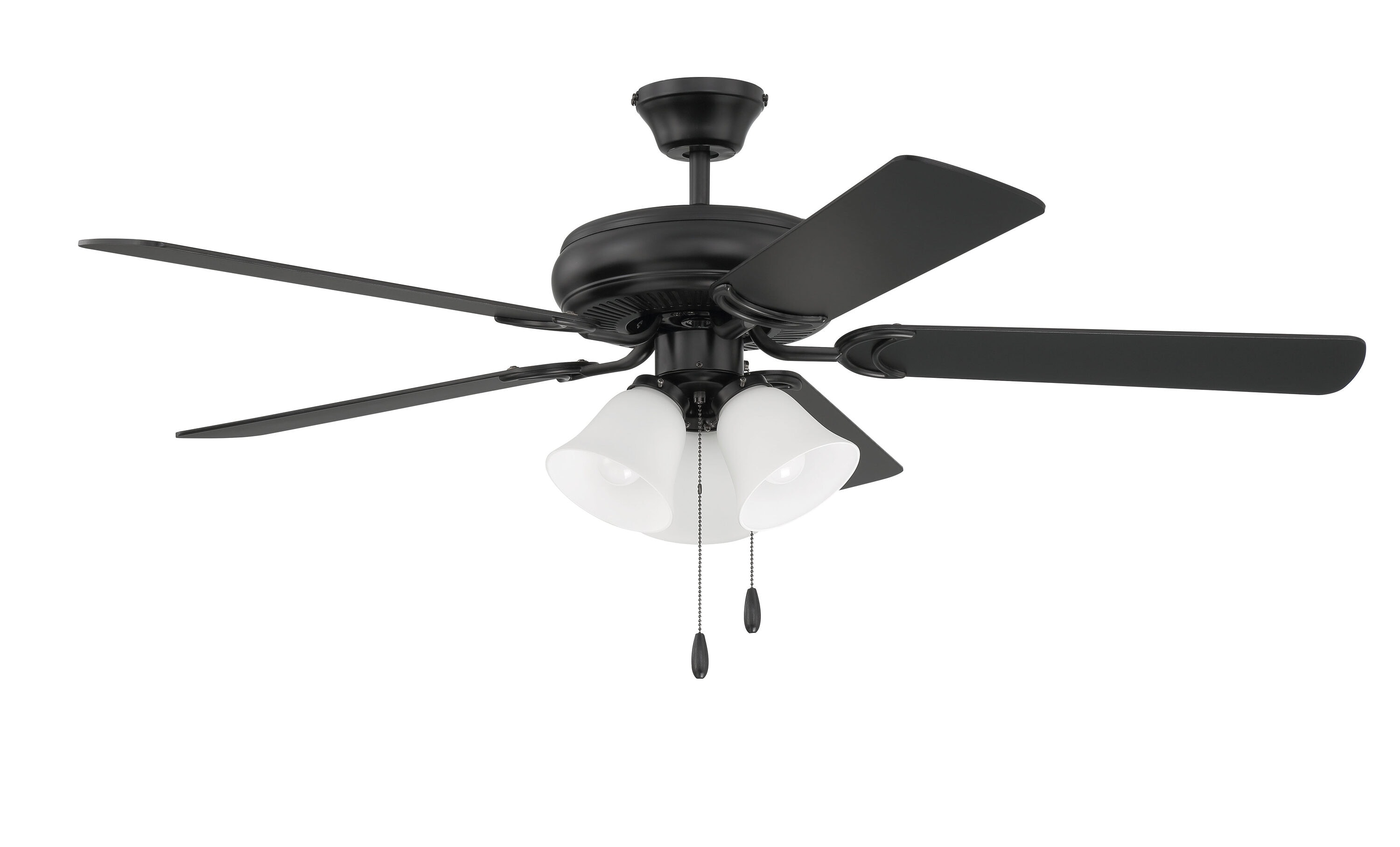 Craftmade Decorators Choice 52 In Flat Black Led Indoor Downrod Or Flush Mount Ceiling Fan With 5706