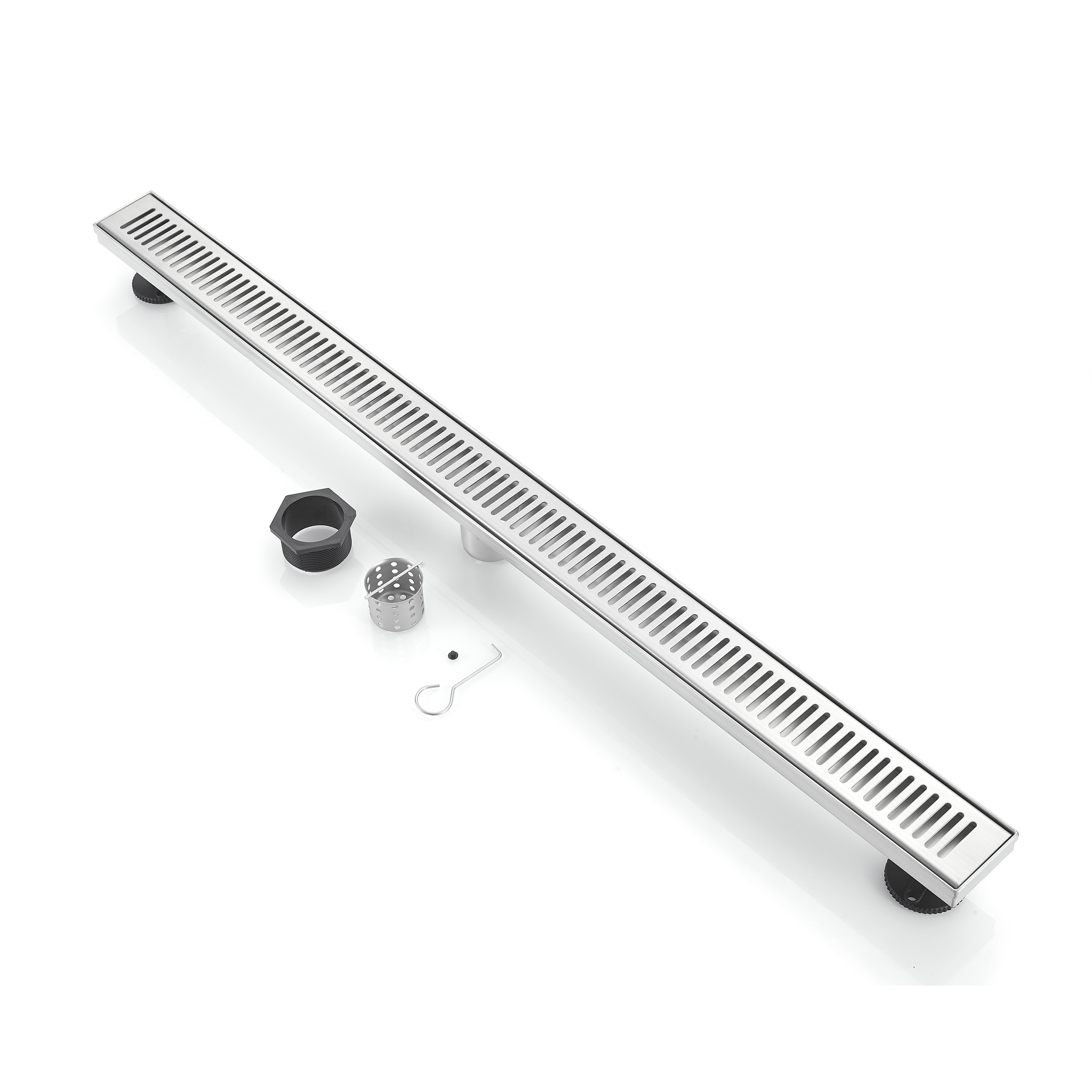 BOANN 36 Inch 304 Stainless Steel Rectangular Linear Shower Floor