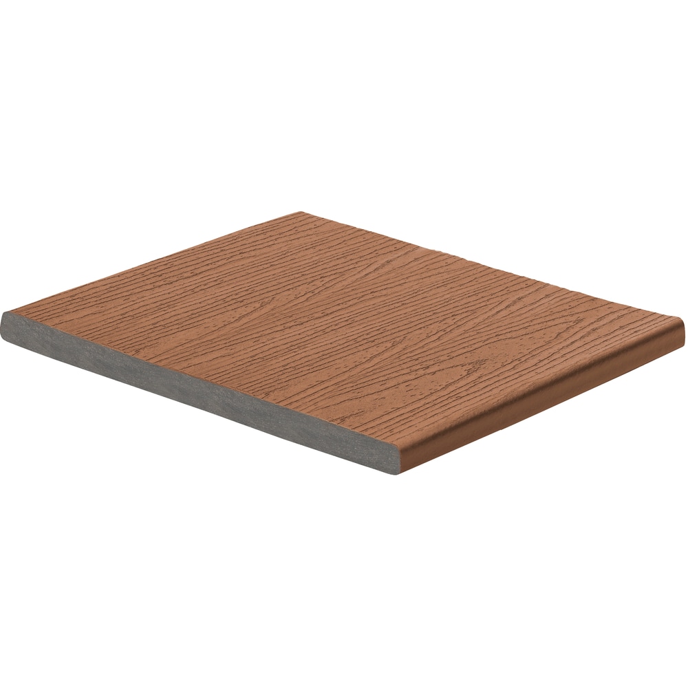 Enhance Basics 0.56-in x 11.375-in x 12-ft Composite Saddle Fascia Deck Board in Brown | - Trex SD011212E2S01