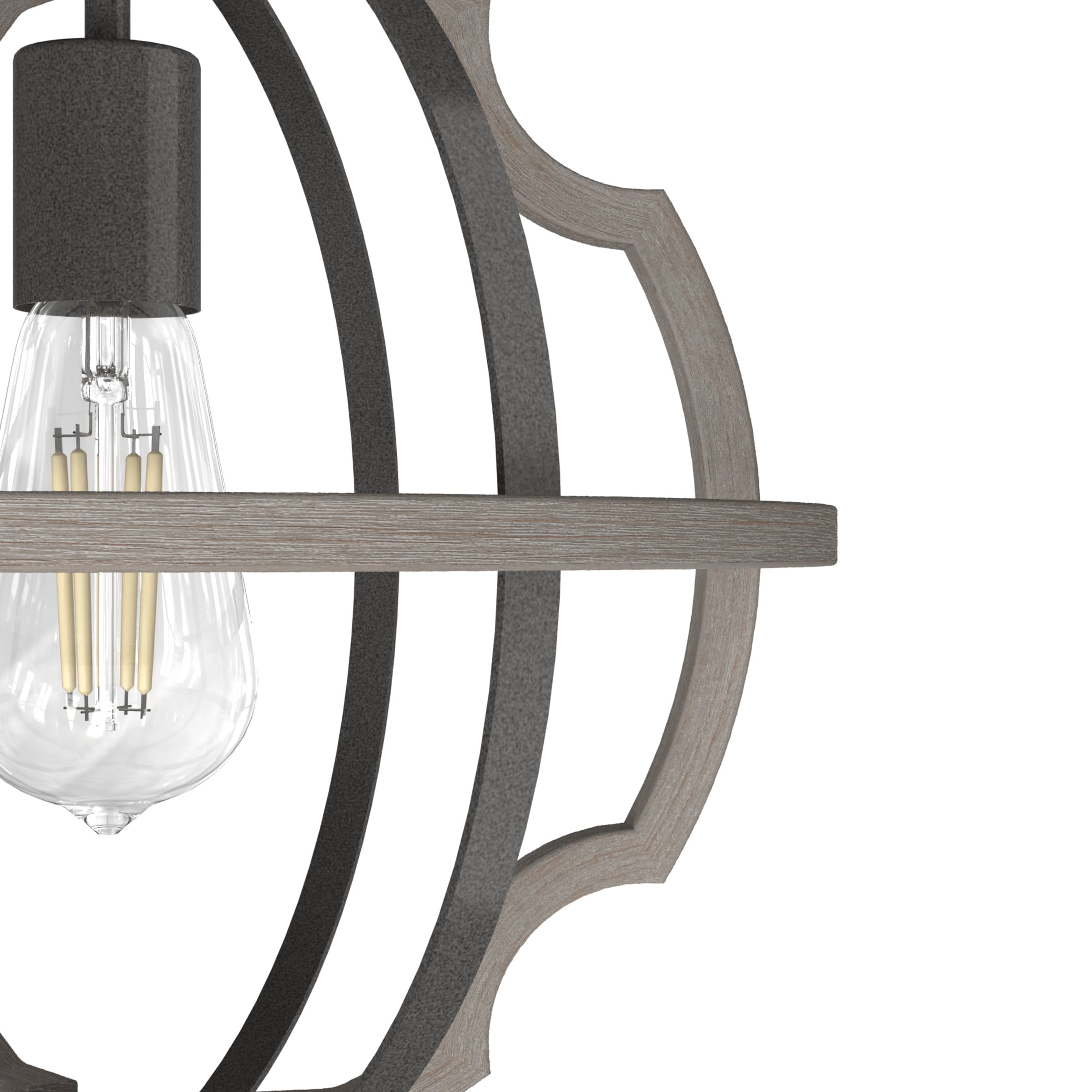 Noble Bronze Washed Oak Mini Globe LED Pendant