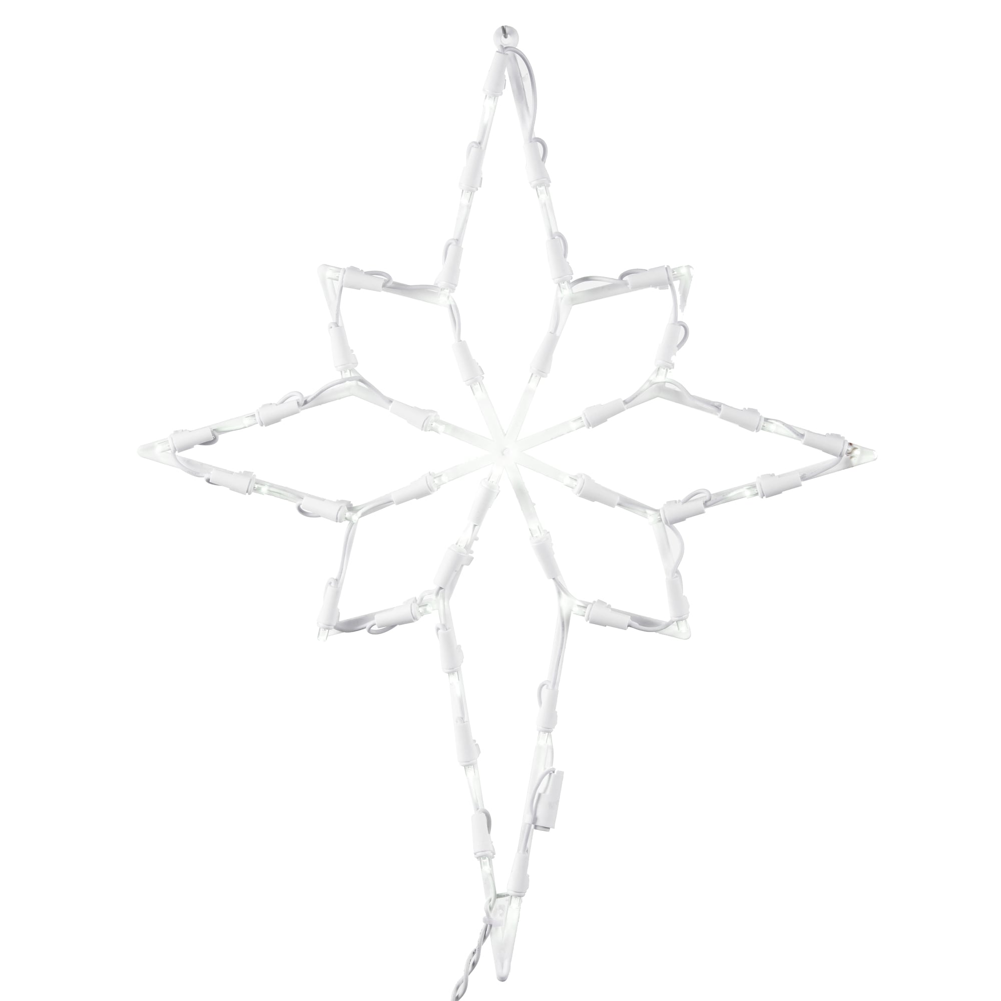Vickerman X490539 18-in Hanging Bethlehem Star Light Display with White LED Lights