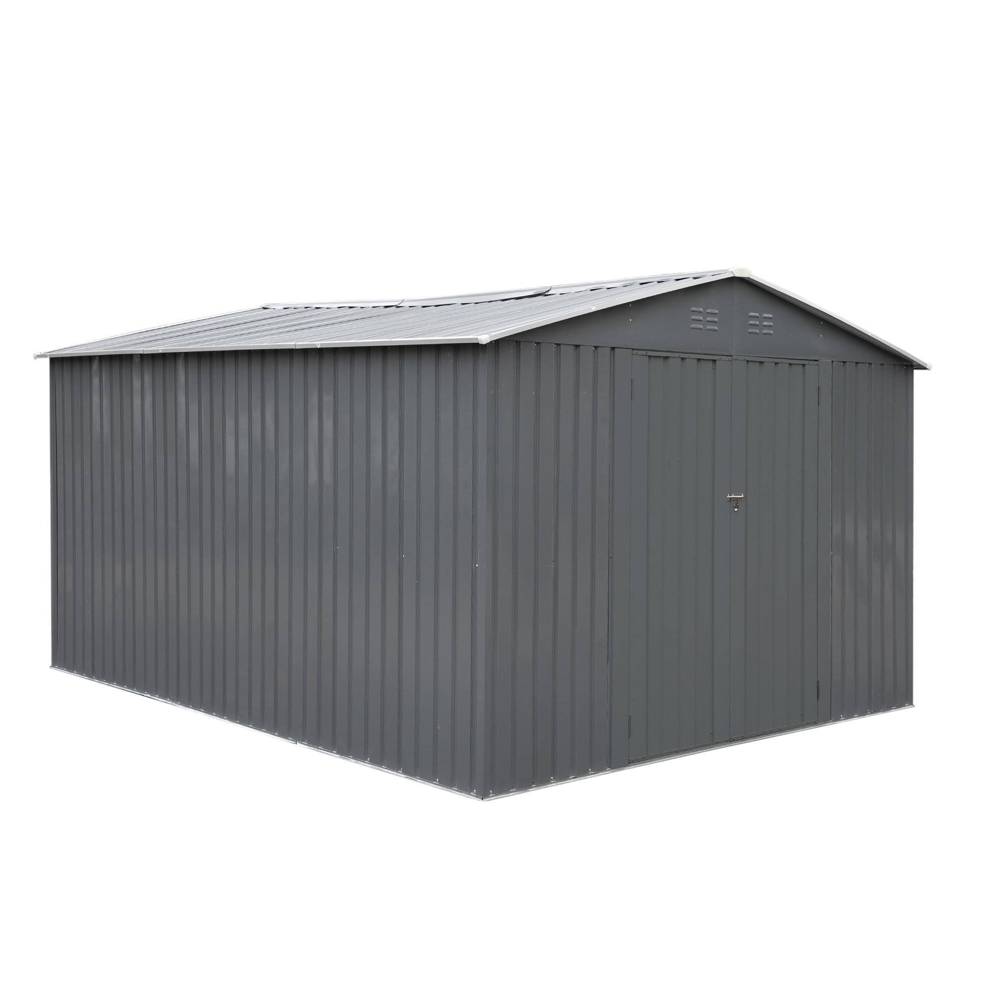 Mondawe MD-HG61R1384 10-ft x 12-ft Galvanized steel Storage Shed