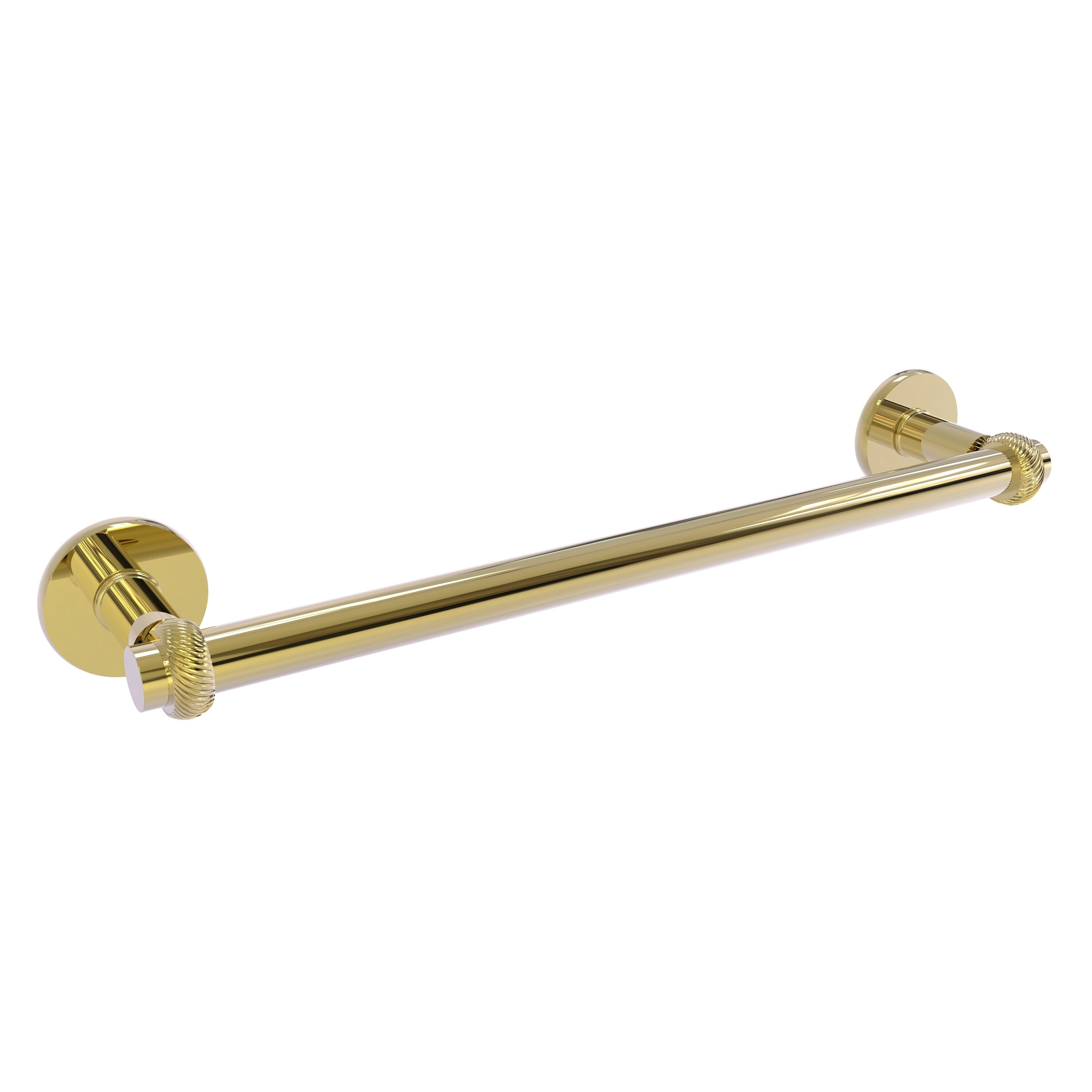 Allied Brass 2051T/24-UNL Continental 24-in Unlacquered Brass Wall mount Single Towel Bar