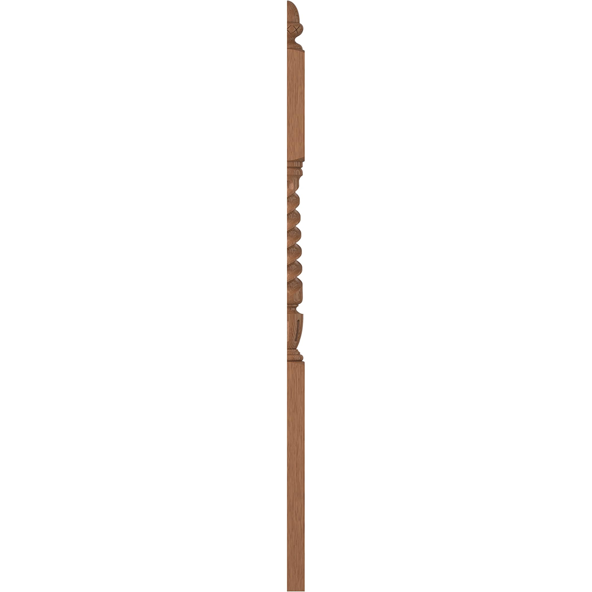 L.J. Smith Stair Systems LJT-3045 1-2-WO 3.5-in x 57.75-in Unfinished White oak Stair Newel Post