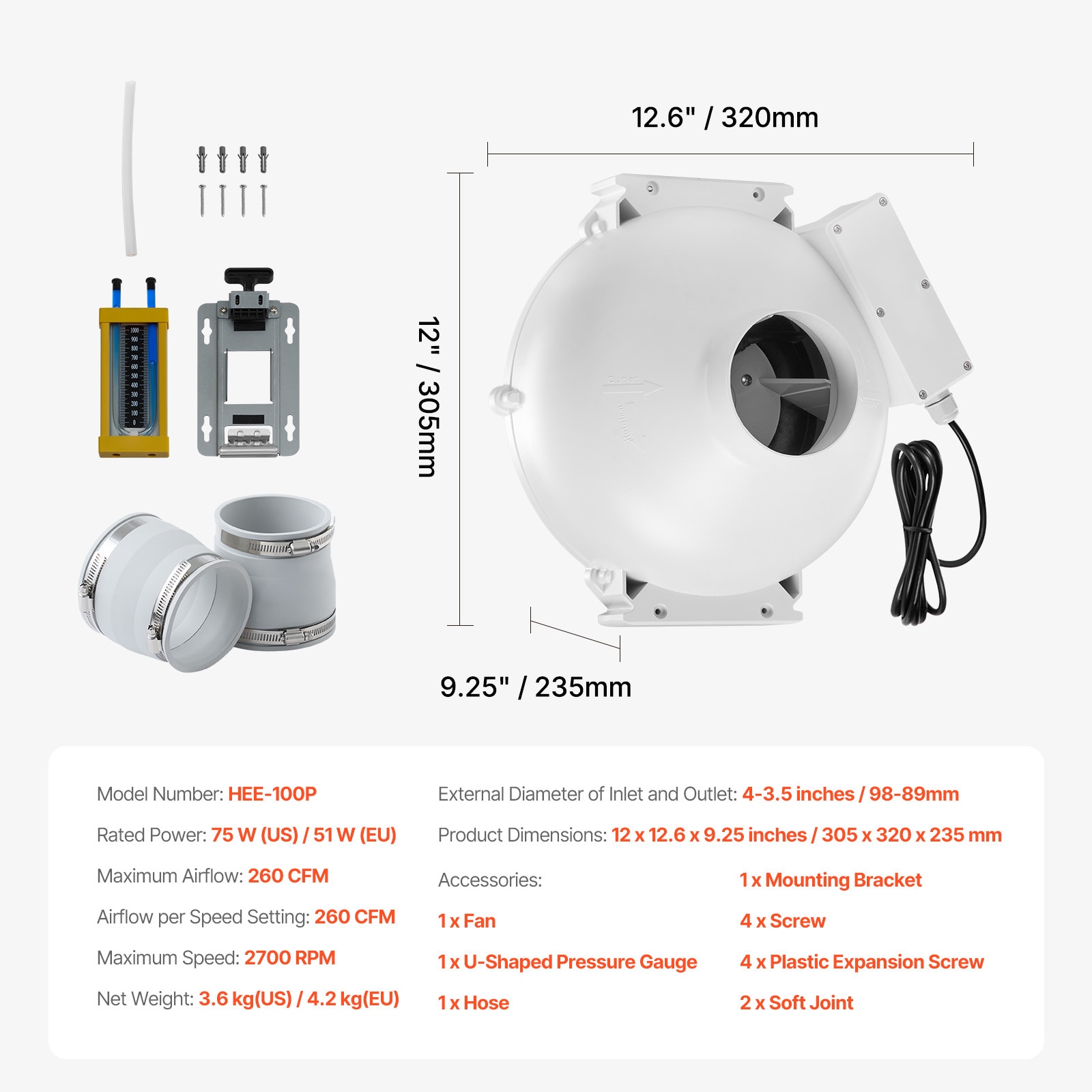 VEVOR DFSTJ4INCH267V2HBV1  - View #8
