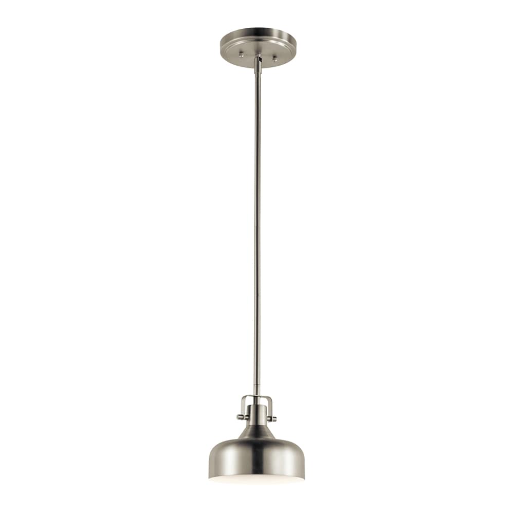 Kichler 11301NILED 1 -Light Brushed Nickel Transitional Dome Integrated LED Small Hanging Pendant light