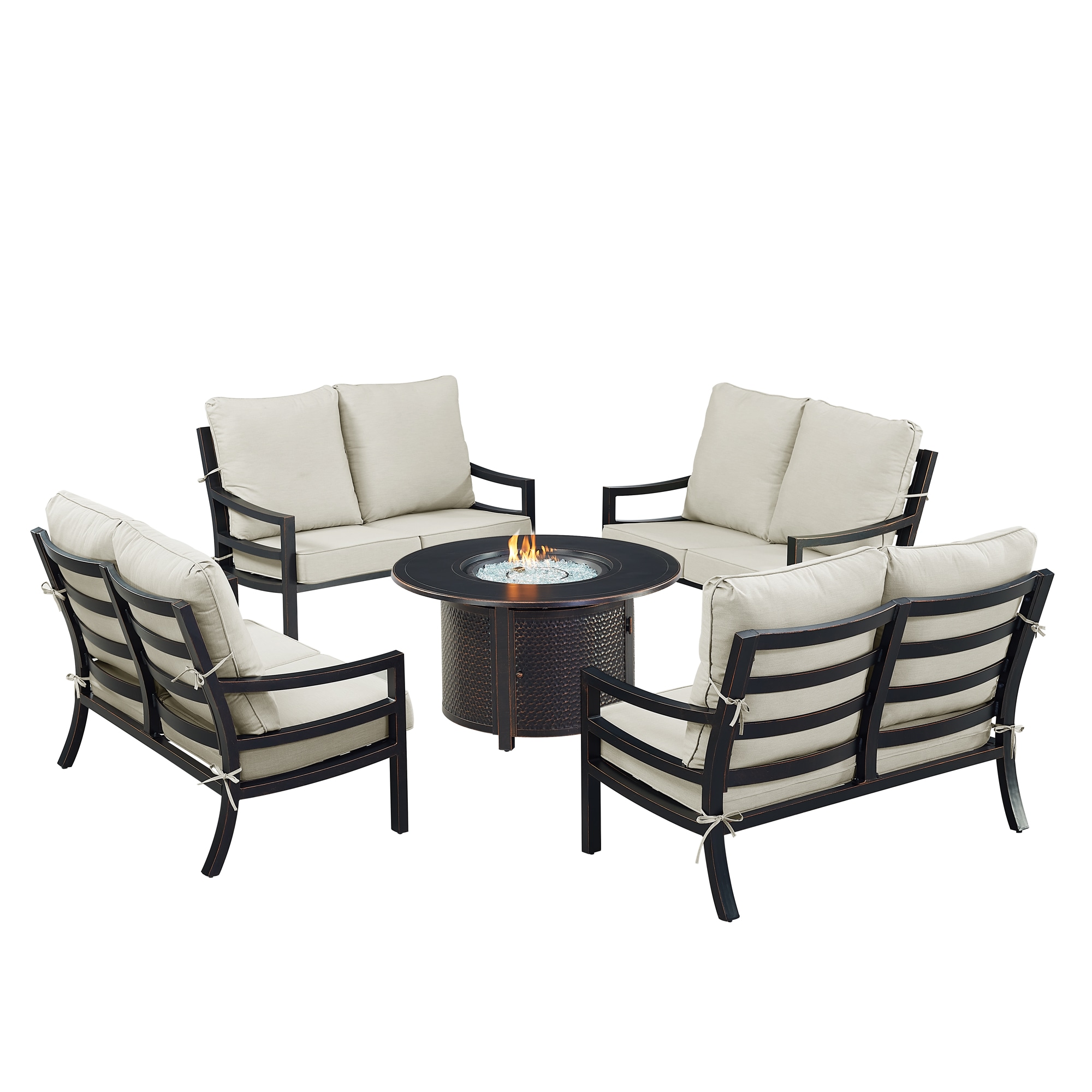 Oakland Living HUDSON4LSMATERALGCU Patio-Conversation-Sets - View #2