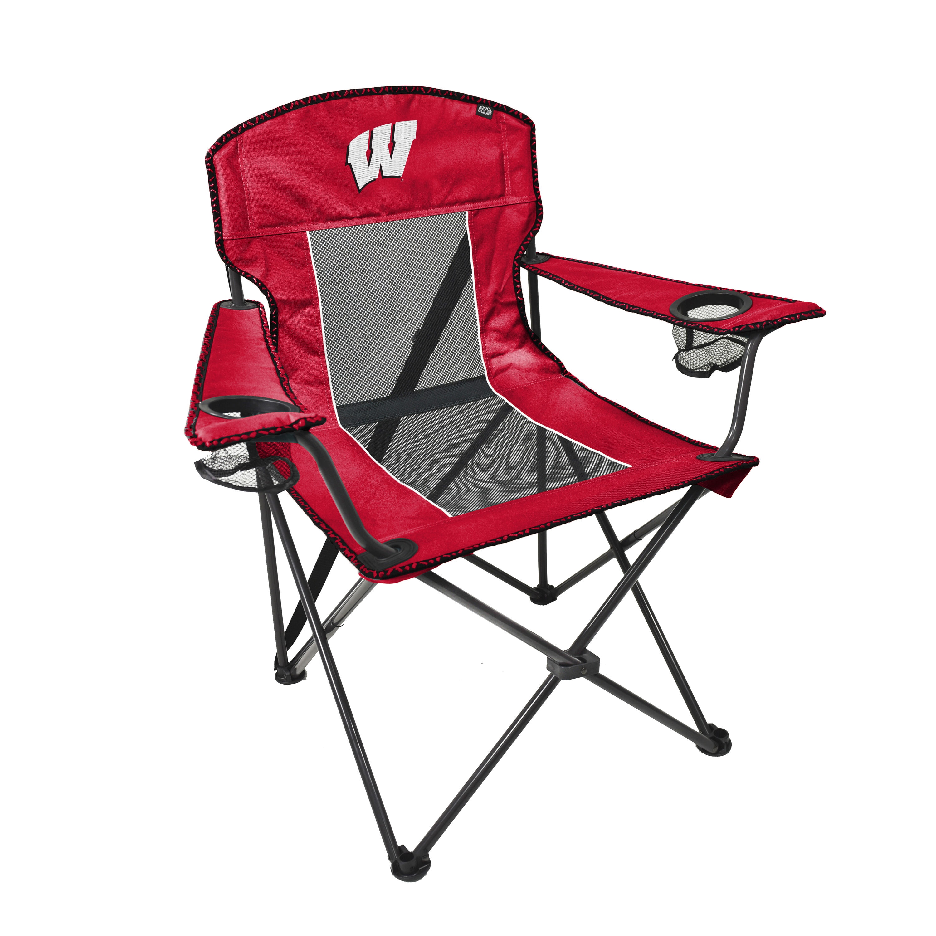 Equip 120261 Wisconsin Badgers Nylon Wisconsin Badgers Folding Tailgate chair Carrying Strap/Handle Included