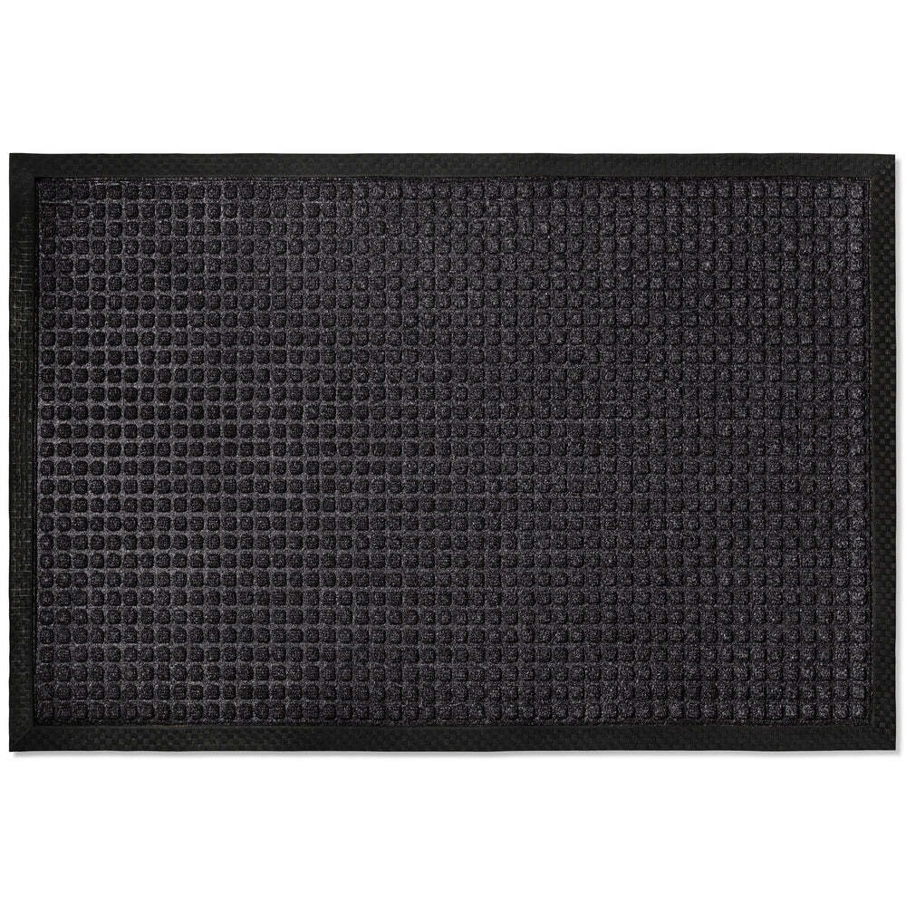 Envelor PP-71502-BK-L 3-ft x 5-ft Button - Black Polypropylene Rectangular Indoor or outdoor Decorative Home Door mat