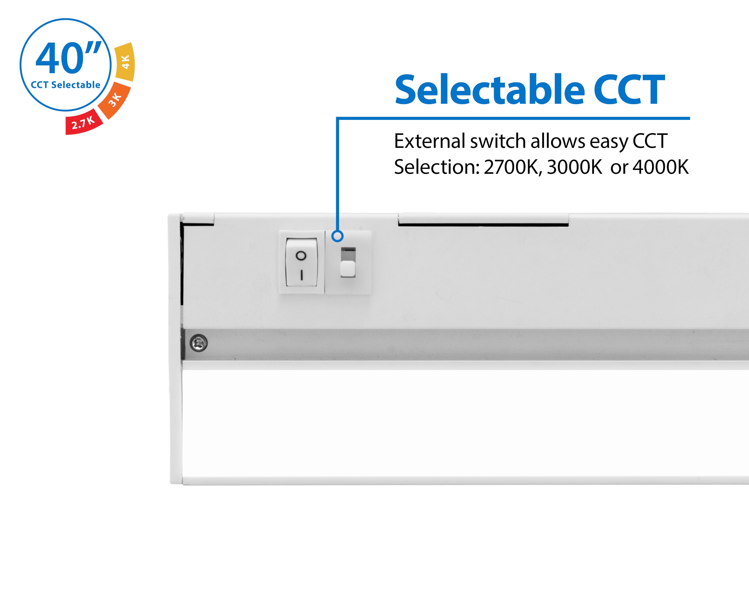 40 inch LED Under Cabinet Lighting Bar (No Power Supply Included