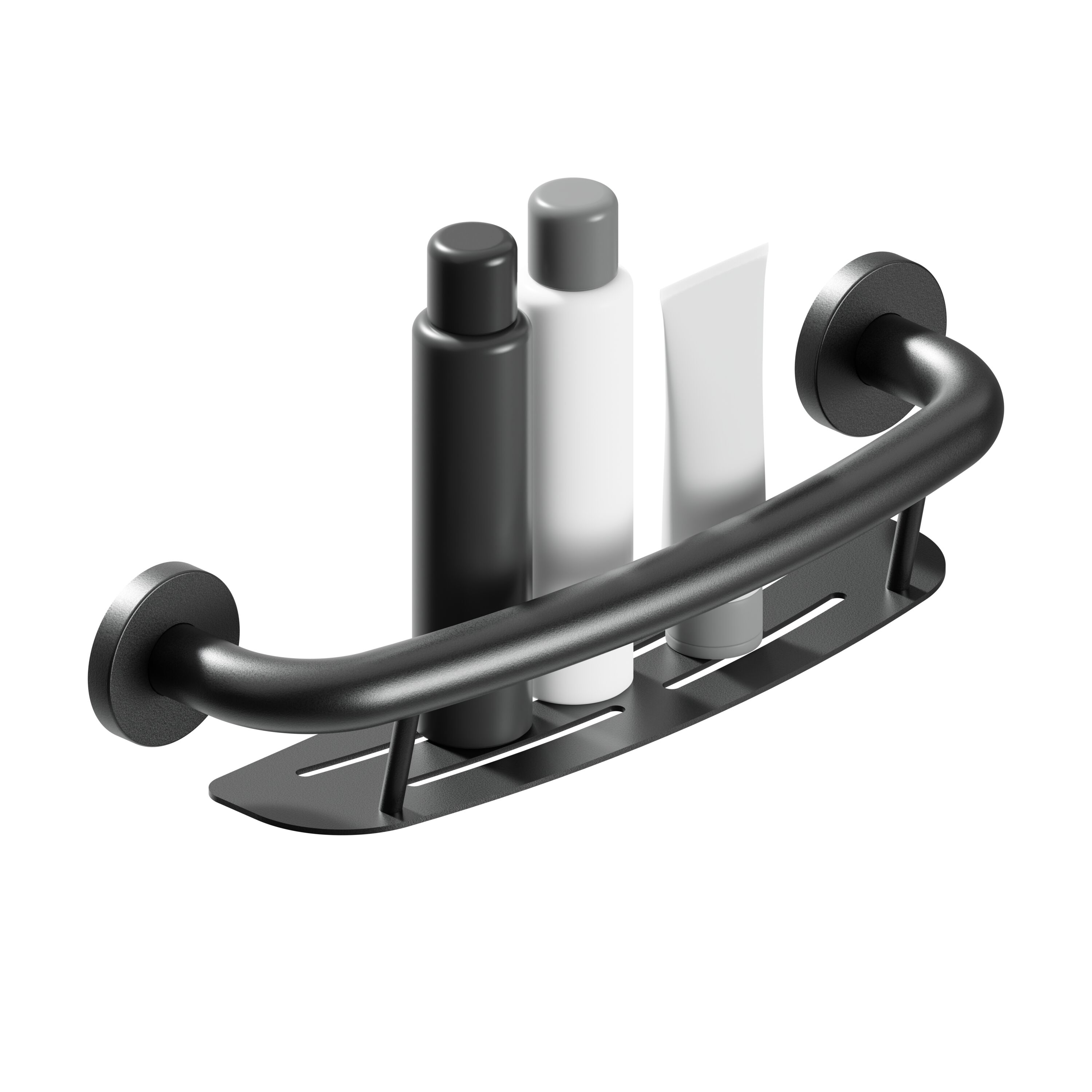 HealthCraft PLUS-SHS-BLK PLUS Series 16.5-in Matte Black Wall mount ADA Compliant Grab Bar ( 500-lb Weight Capacity )