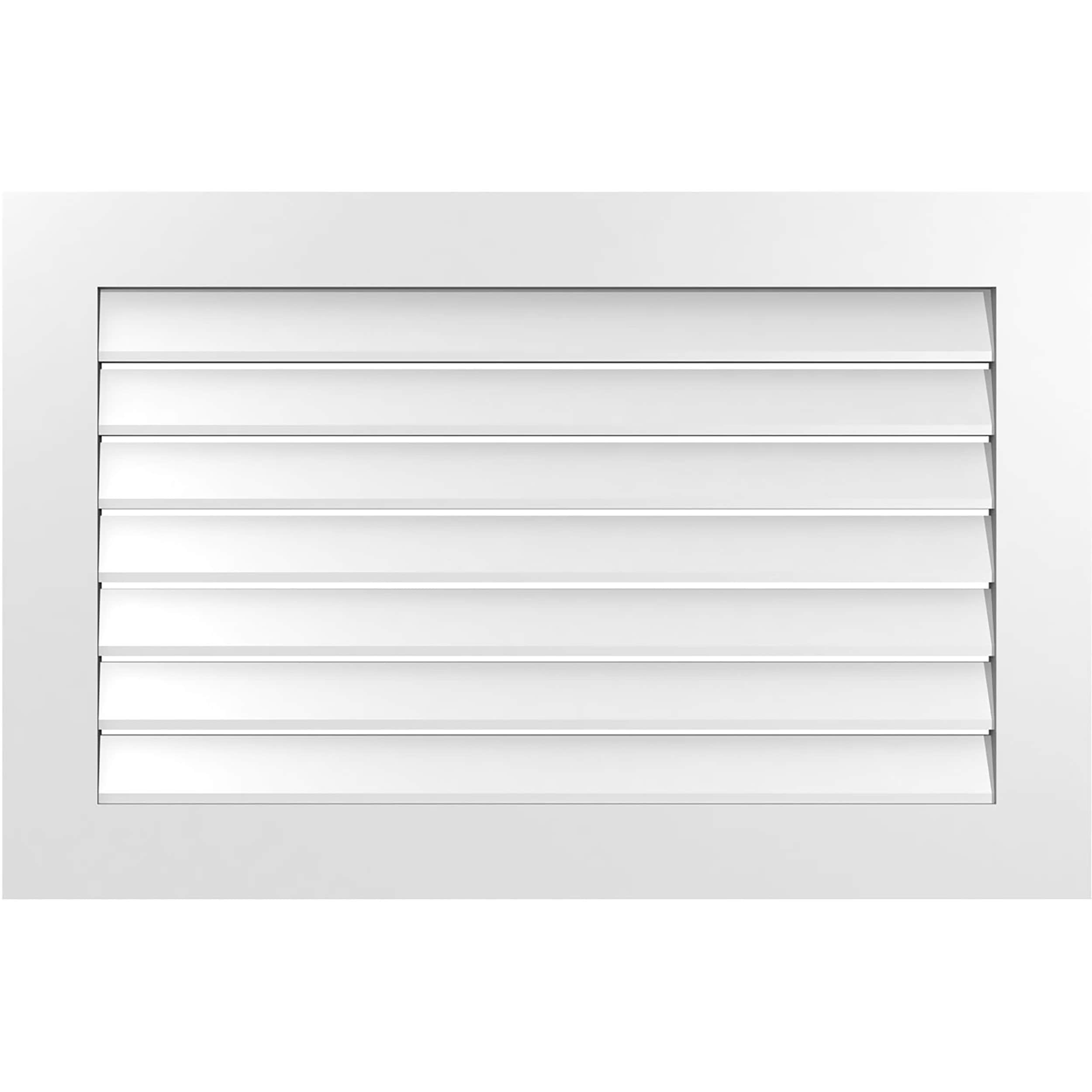 Ekena Millwork GVPVE40X2601SF 40-Inches x 26-Inches Off-white Rectangle PVC Gable Louver Vent