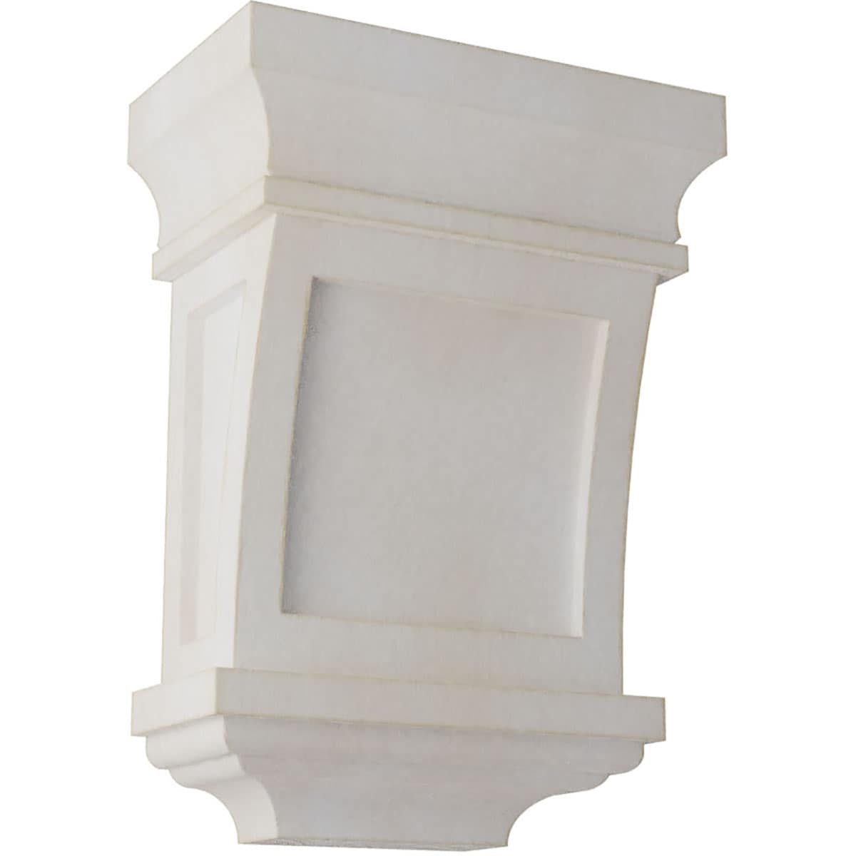 Ekena Millwork CORWD05X03X07SFWH 5-in x 3-in x 7-in Vintage decor Finished Rubberwood White Wood Paintable/Stainable Corbel