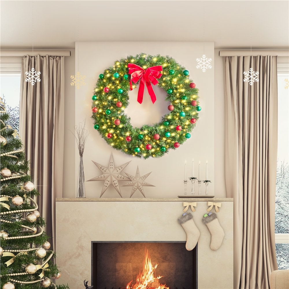 Yaheetech LSOES20001 Artificial-Christmas-Wreaths - View #2