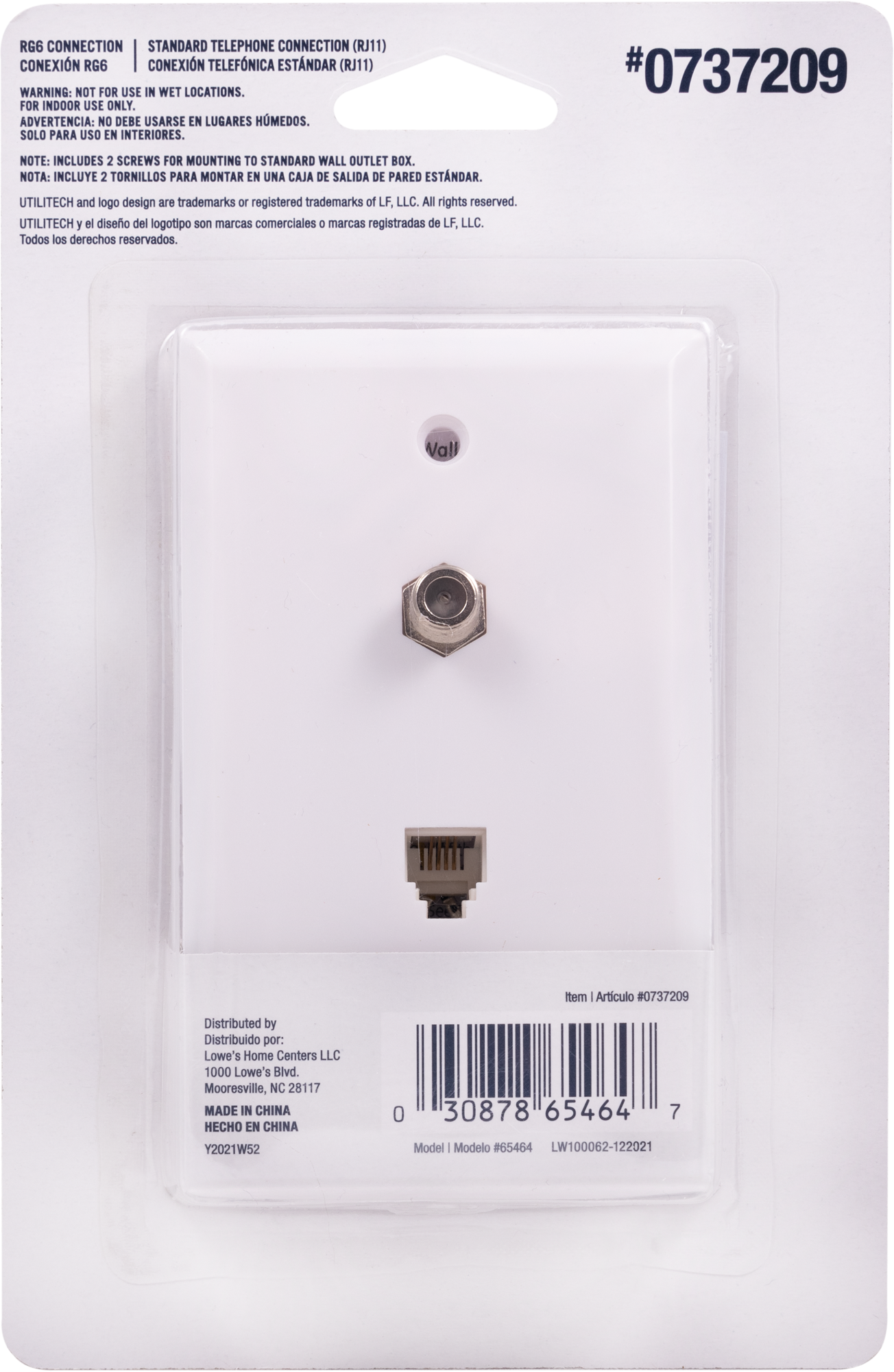Utilitech 65464 Audio-Video-Wall-Jacks - View #6