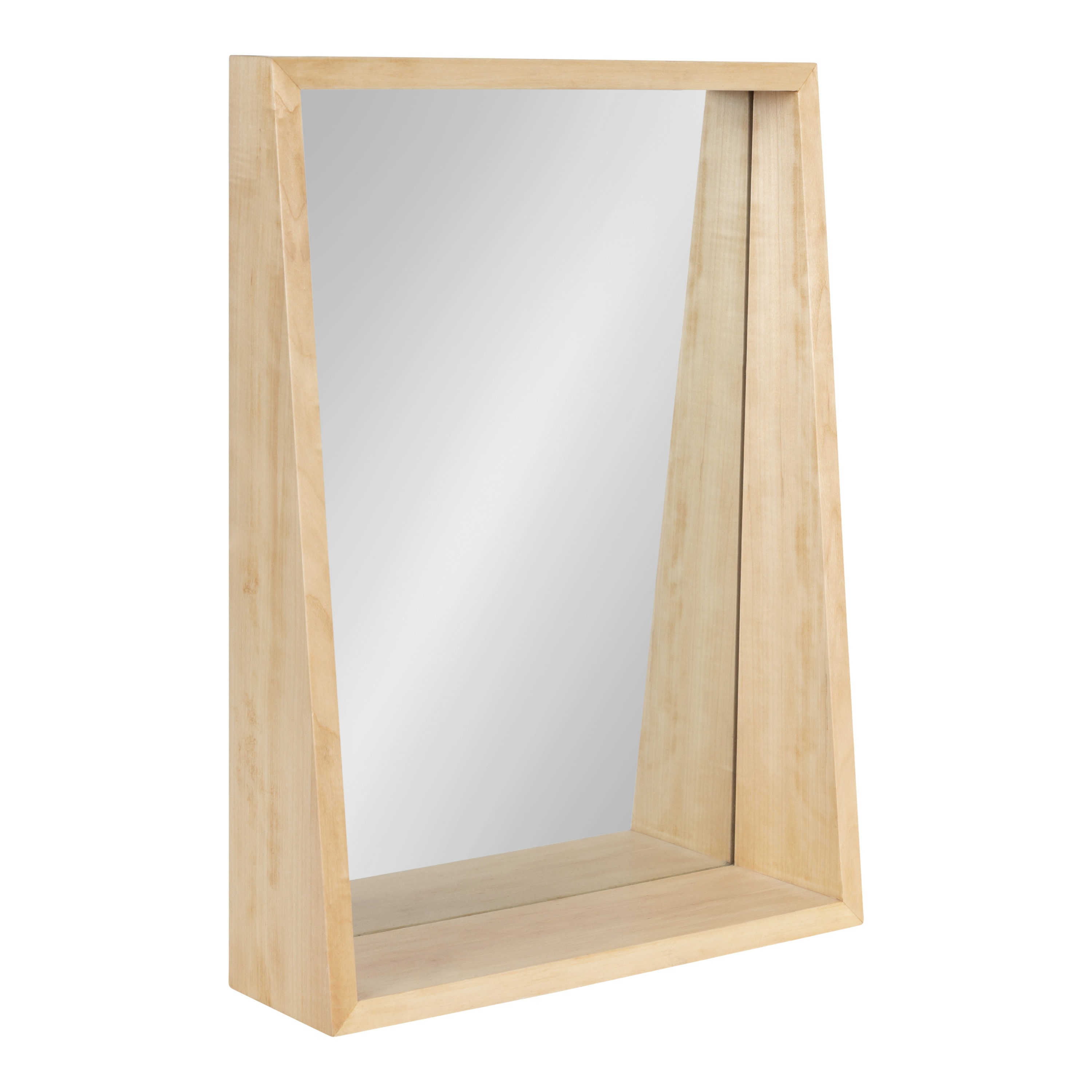 Kate and Laurel 218103 Hutton 18-Inches W x 24-Inches H Rectangle Natural Framed Wall Mirror