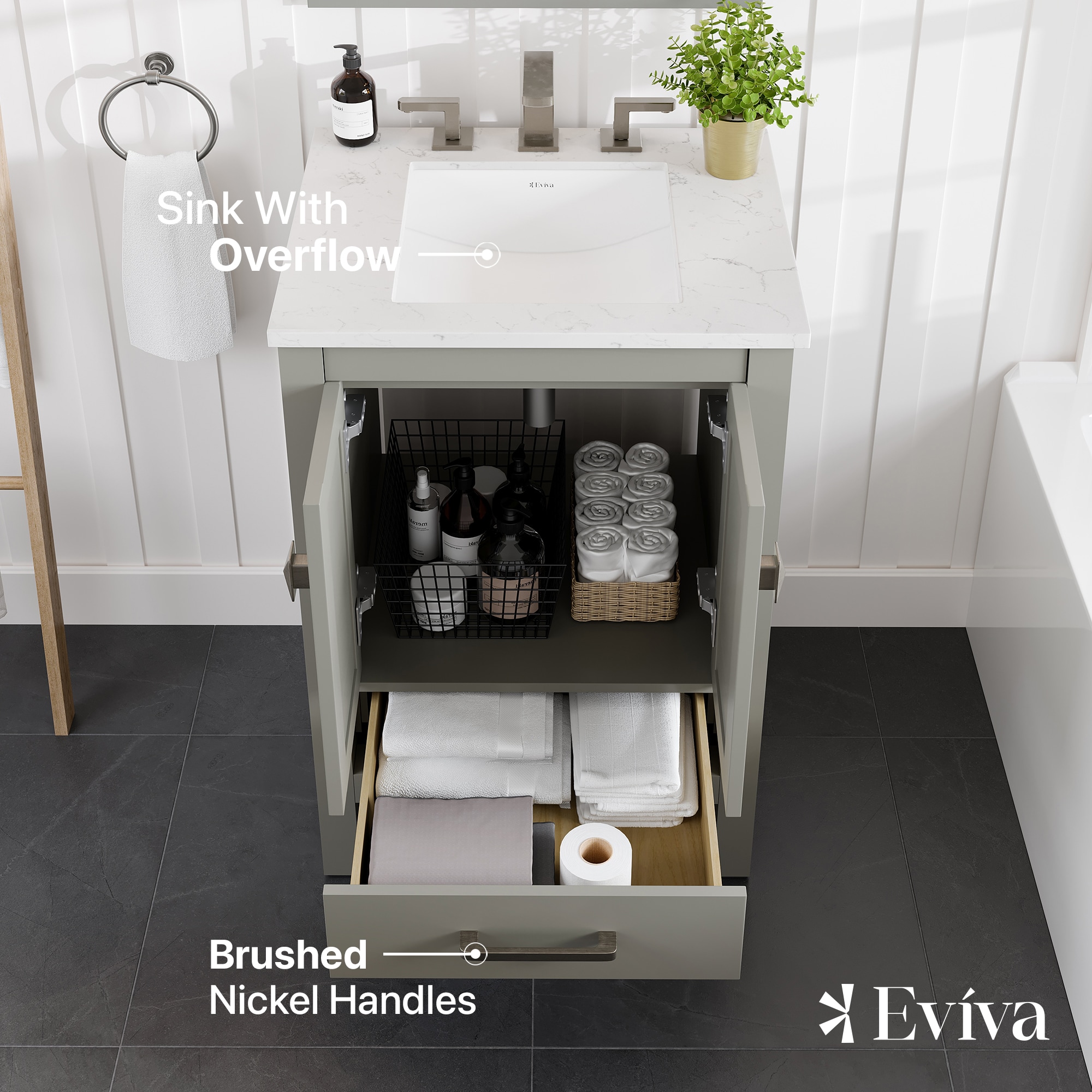 Eviva EVVN412-24GR-Q Bath-Vanity-Combo - View #3
