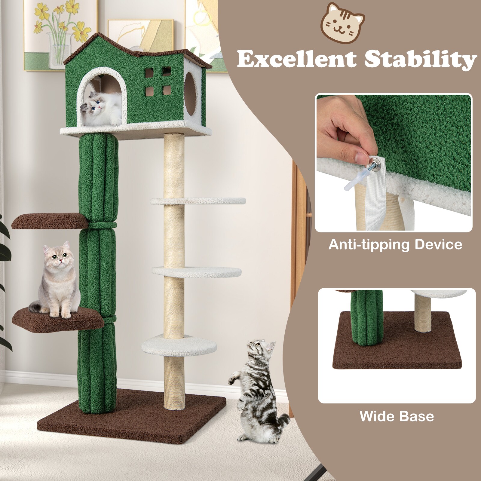 EOVIAMNE CWPE10083GN Cat-Trees - View #3
