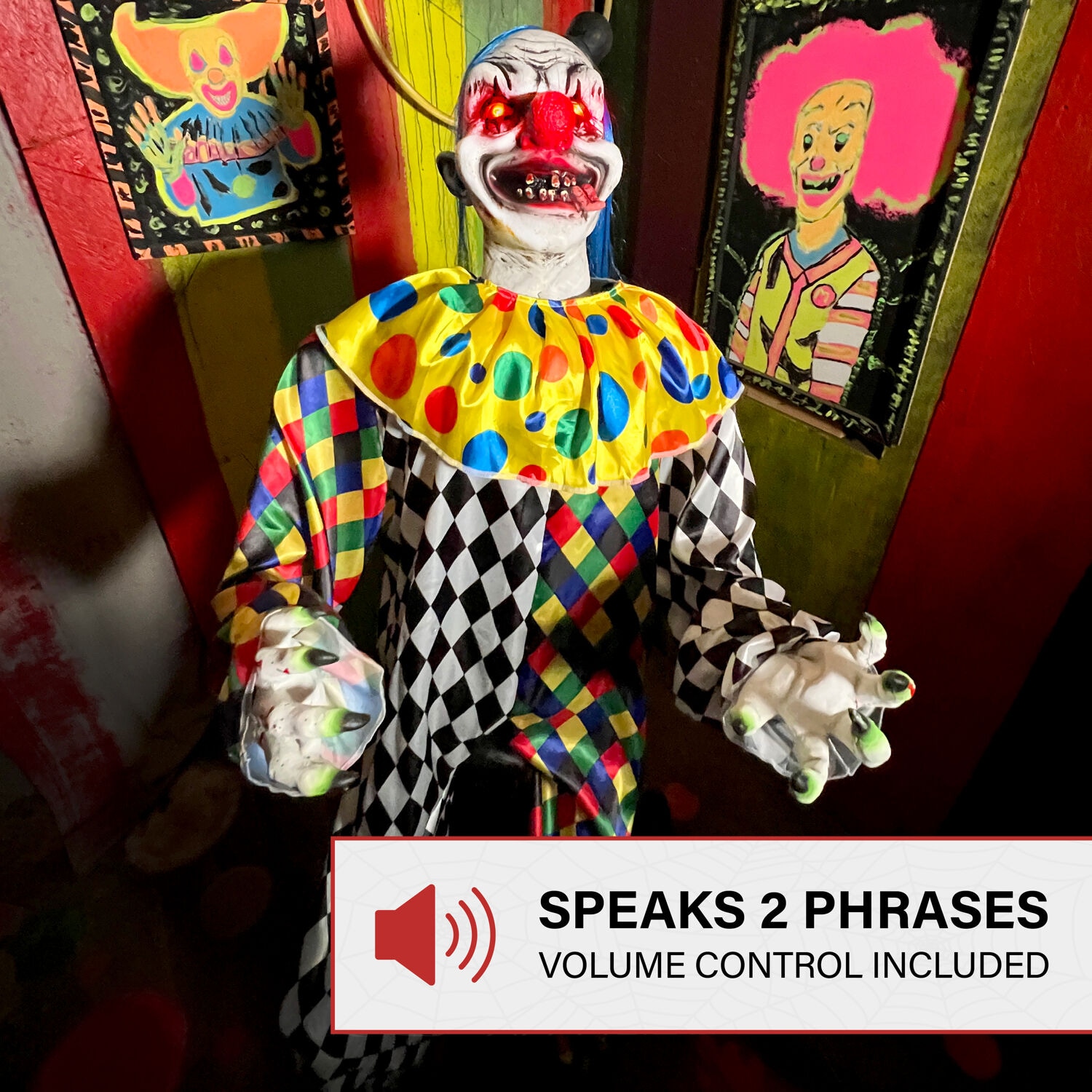 Haunted Hill Farm HHTRIBKCLOWN-1FLSA Halloween-Animatronics - View #5