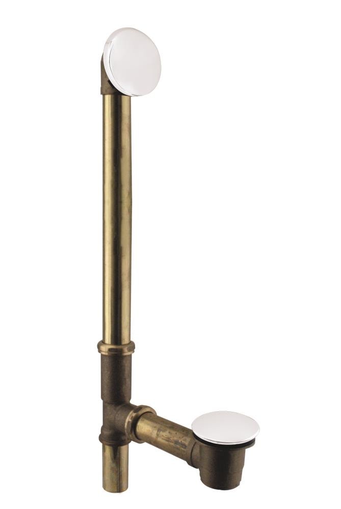 WESTBRASS D326H-50 Bath Waste- European Illusionary Tip-toe, 22 In. Make-up, 17 Ga. Brass In Matte Black 7931817h-62