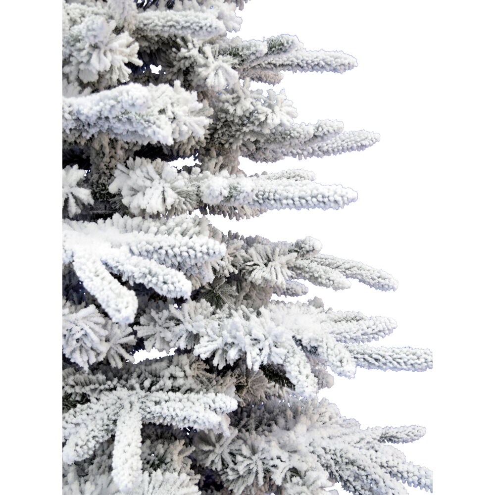 6.5-Ft Snowy White Pine Artificial Christmas Tree with Stand