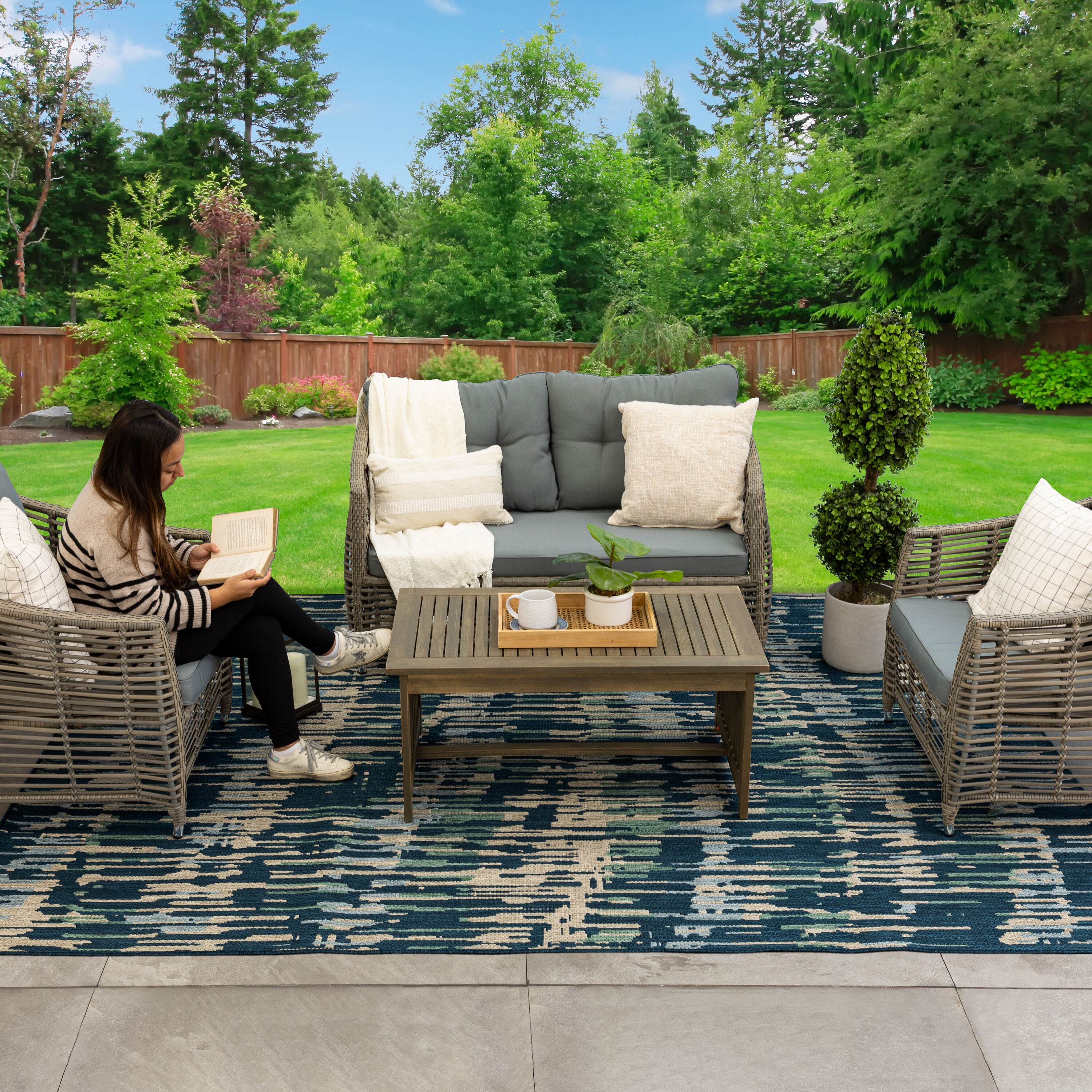 allen + roth with STAINMASTER R1348 103 094120 rugs - View #13
