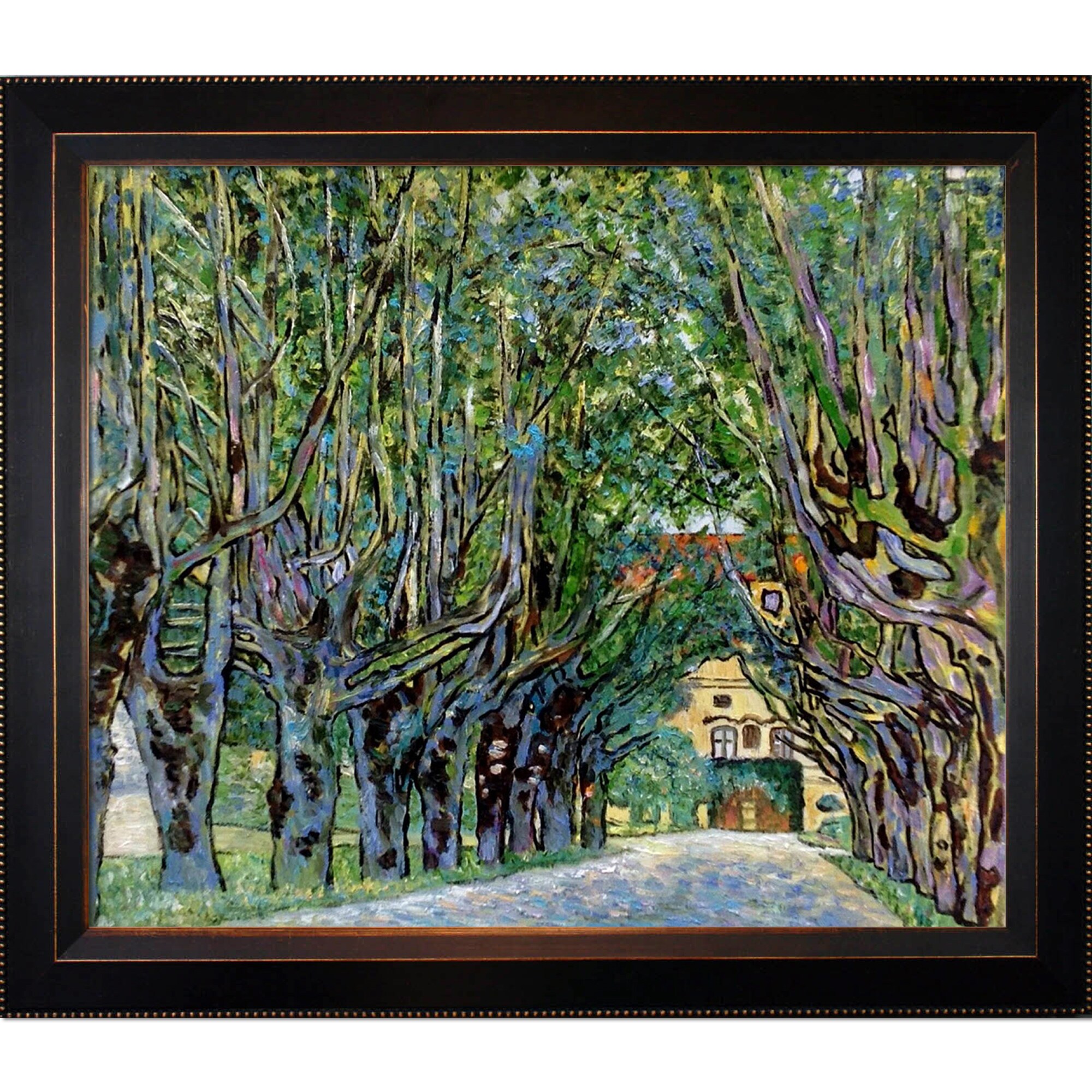 La Pastiche Avenue In Schloss Kammer Park Gustav Klimt Framed 22-in H x  26-in W Landscape Canvas Hand-painted Painting at