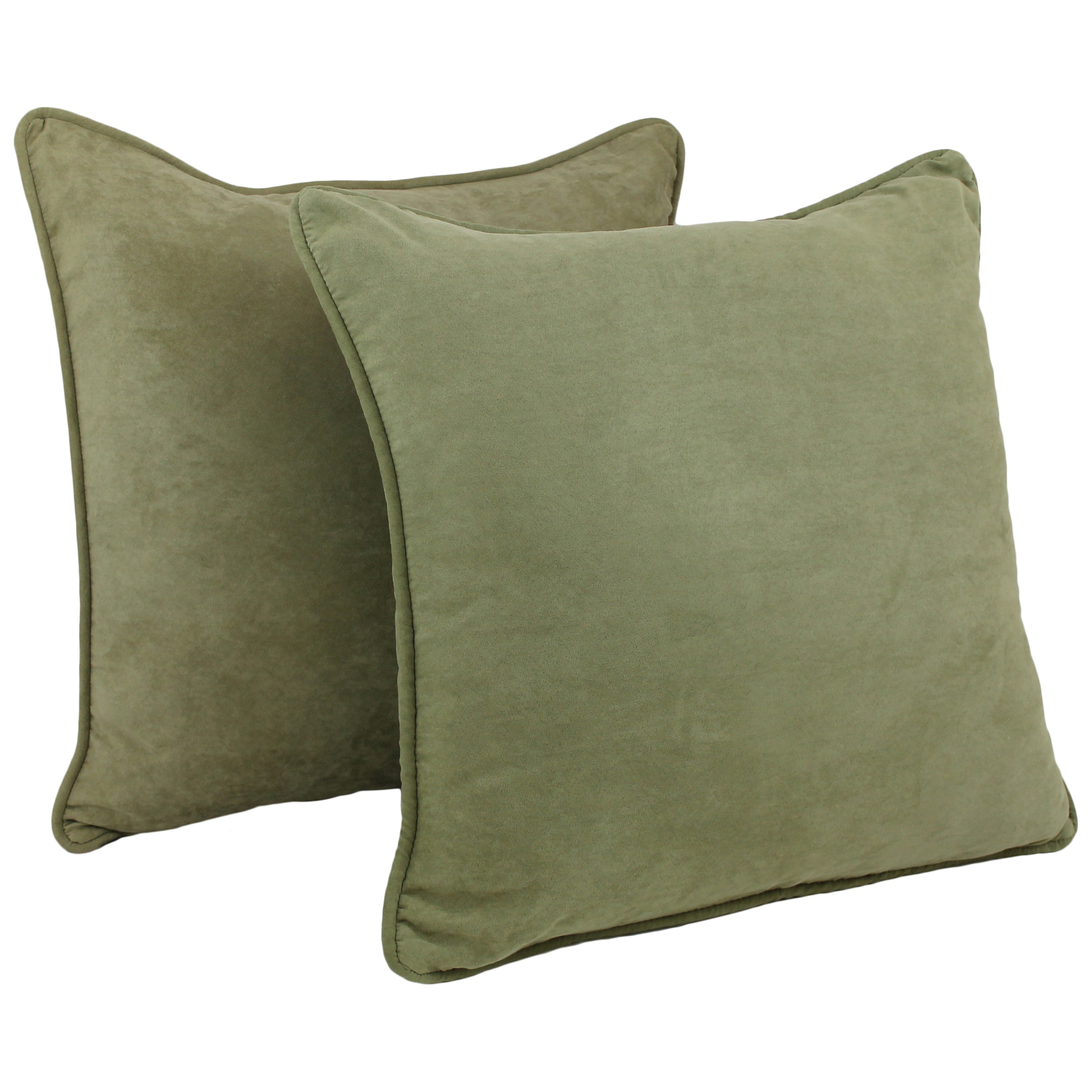 Blazing Needles 9813-CD-S2-MS-SG 2 -Piece 25-in x 25-in Sage Green Square Indoor Decorative Pillow