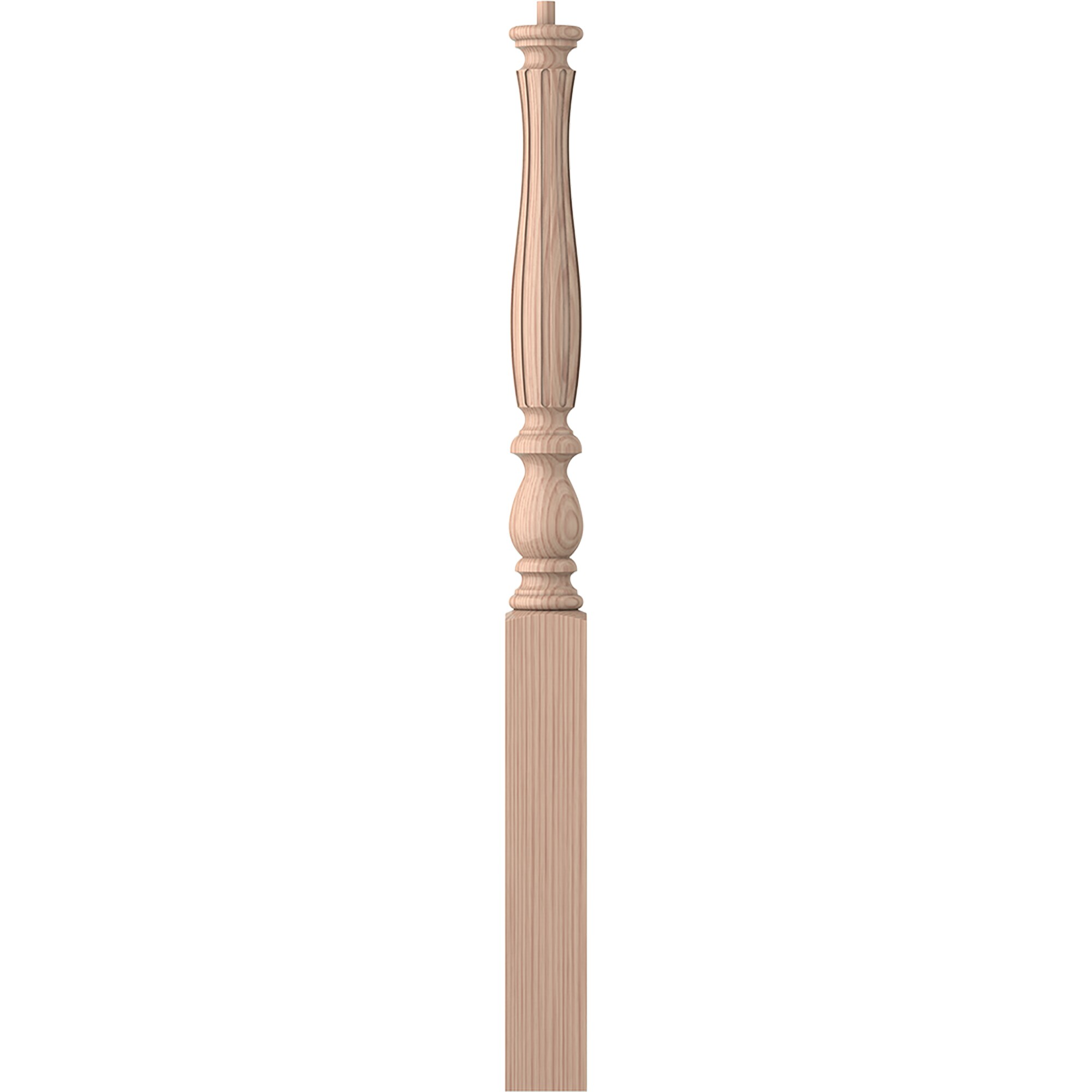 L.J. Smith Stair Systems LJF-3910-B Harbor 3.25-in x 43-in Unfinished Beechwood Starting Stair Newel Post
