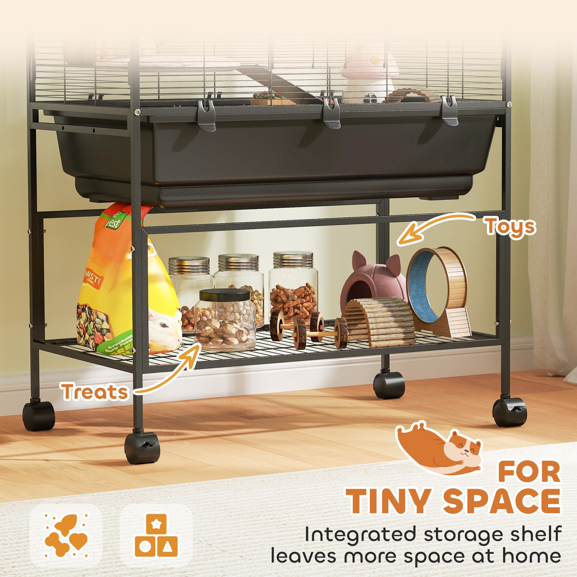 PawHut D51-489V01BK Dog-Houses - View #4