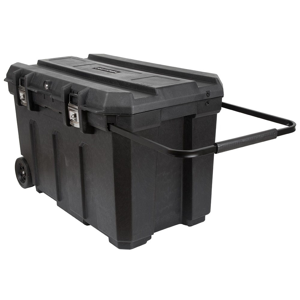 CRAFTSMAN 37-in Black Plastic Wheels Lockable Tool Box in the