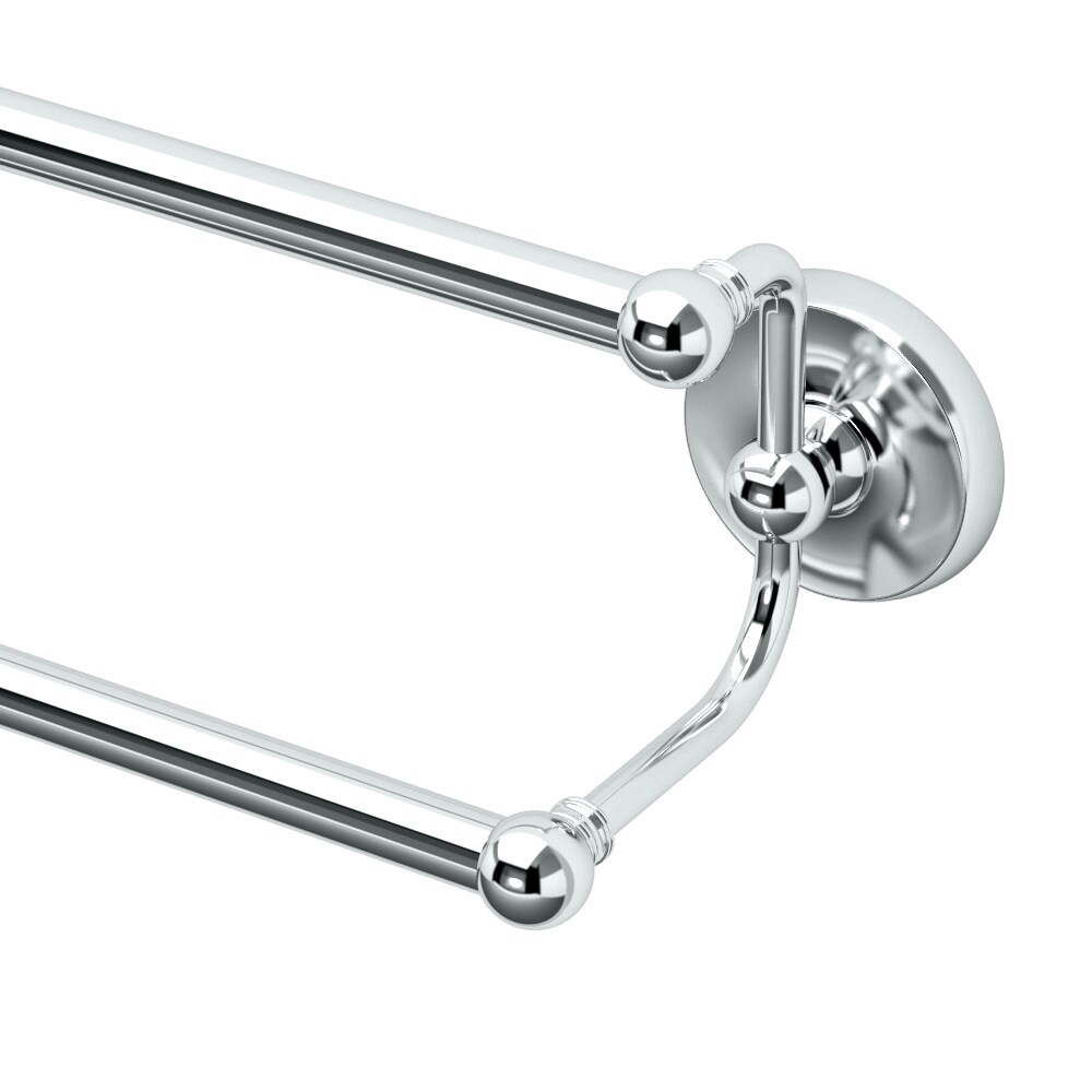 allen + roth Designer 2 24-in Chrome Wall Mount Double Towel Bar in the Towel  Bars department at