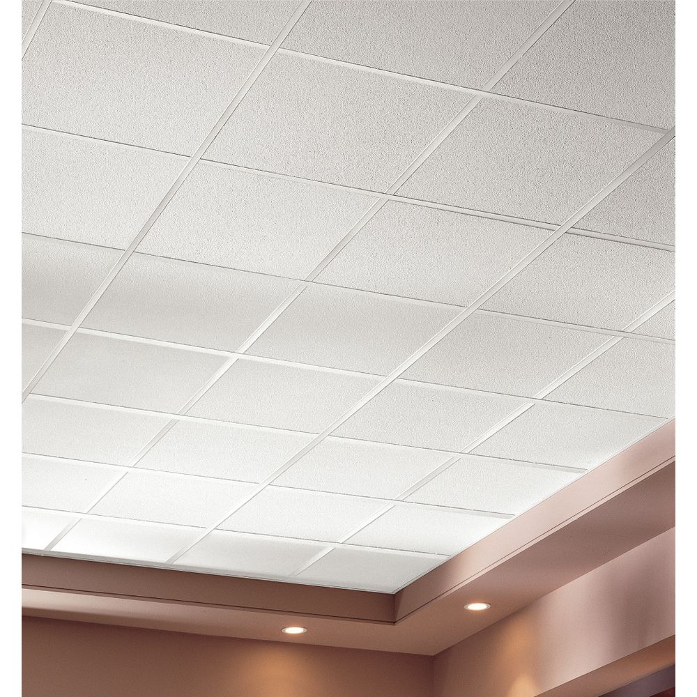 Armstrong Ceilings 2-ft x 2-ft Dune White Mineral Fiber Drop Ceiling ...