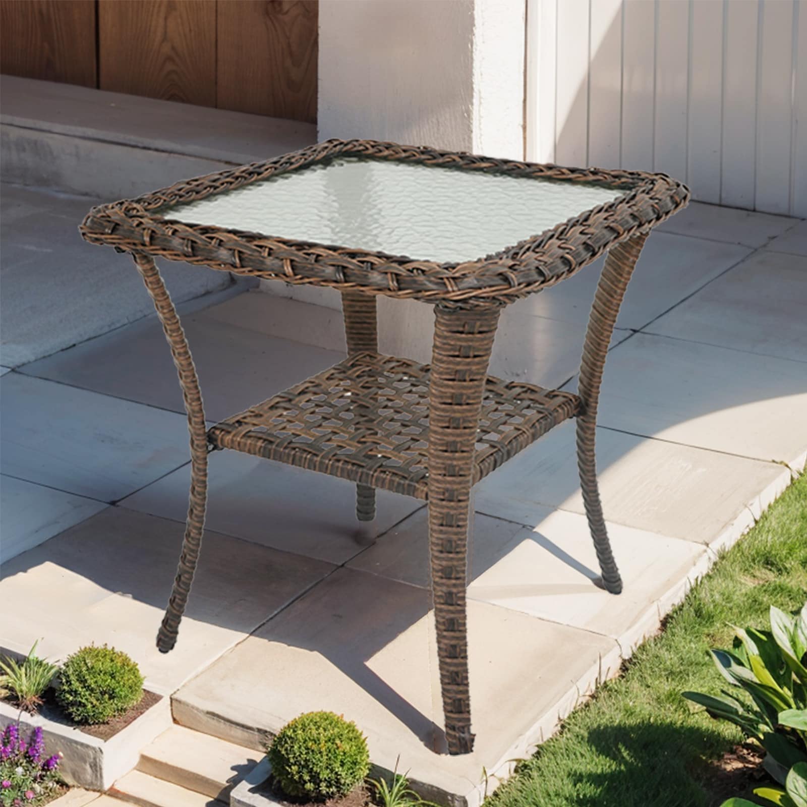  PAKWBR60 PATABLE-T Square Wicker Coffee 20-in W x 20-in L