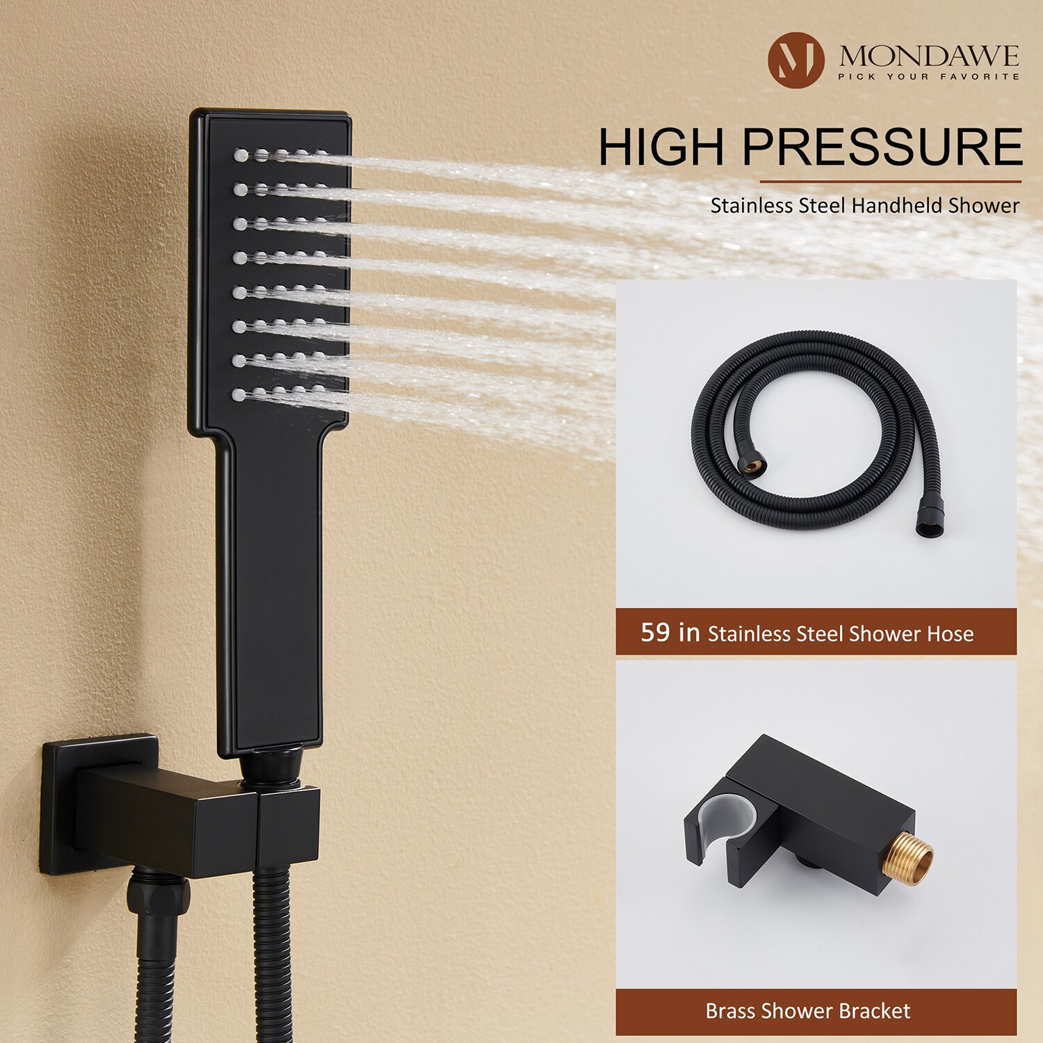 Mondawe WF-6369-22-B Showerhead-Bar-Panels - View #6