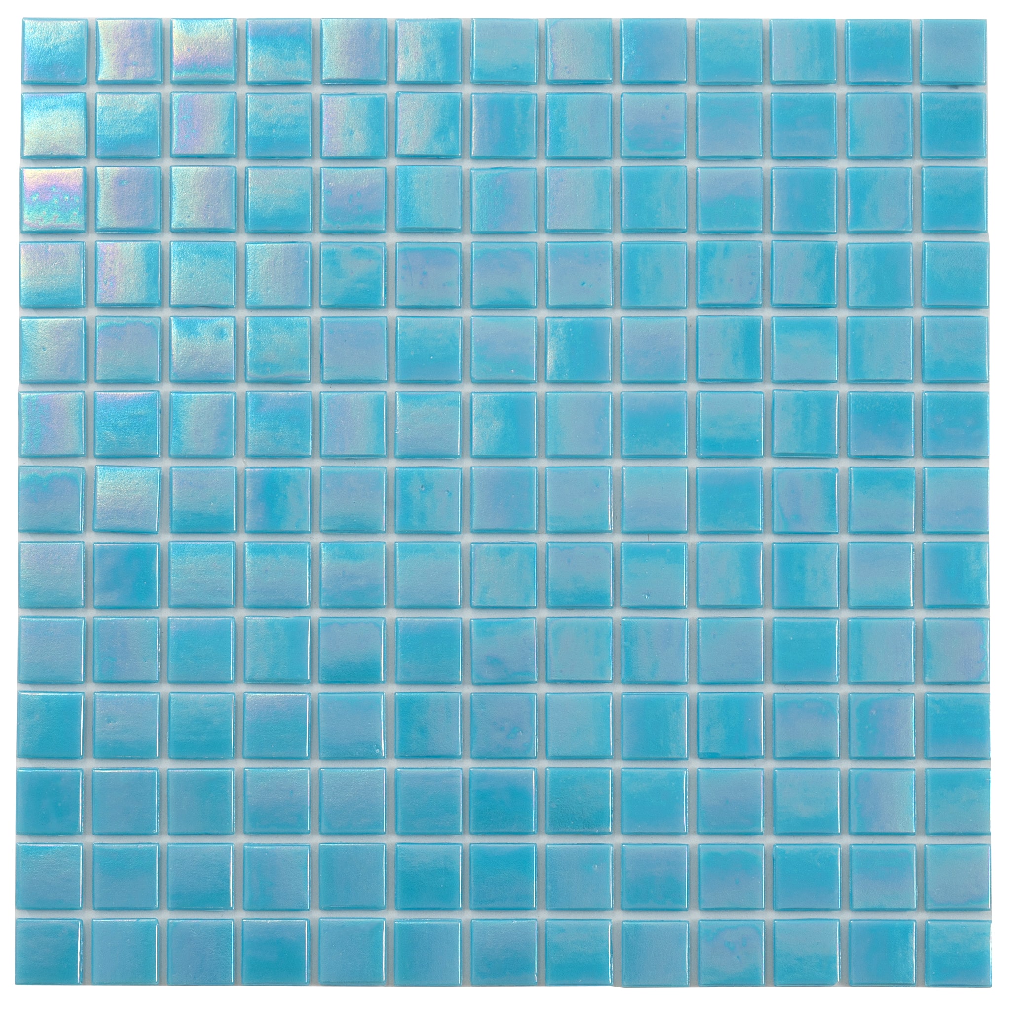 Apollo Tile Nacreous Turquoise Blue 12-in x 12-in Glossy Glass Uniform Squares Floor and Wall Tile (20-sq. ft/ Carton)