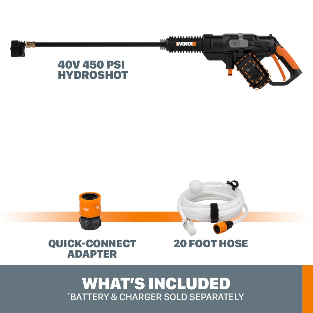 WORX Hydroshot Adjustable Power Scrubber with Quick Snap Connection (Hard  Bristles) in the Pressure Washer Parts department at