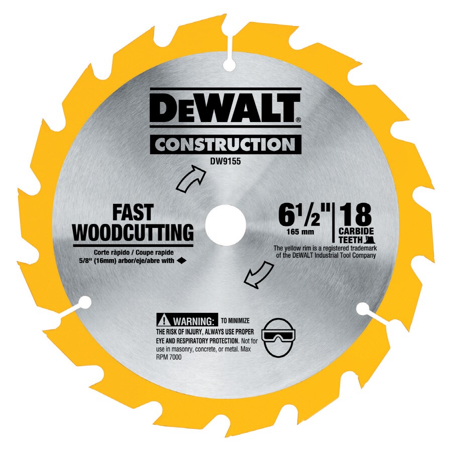 DEWALT DW9555 6-1/2-in Rough Finish Carbide