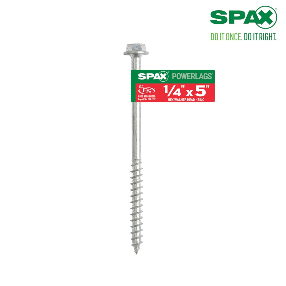 SPAX 4571010701277 1/4-in x 5-in Silver Zinc-Plated Hex -Head Interior Structural wood screws
