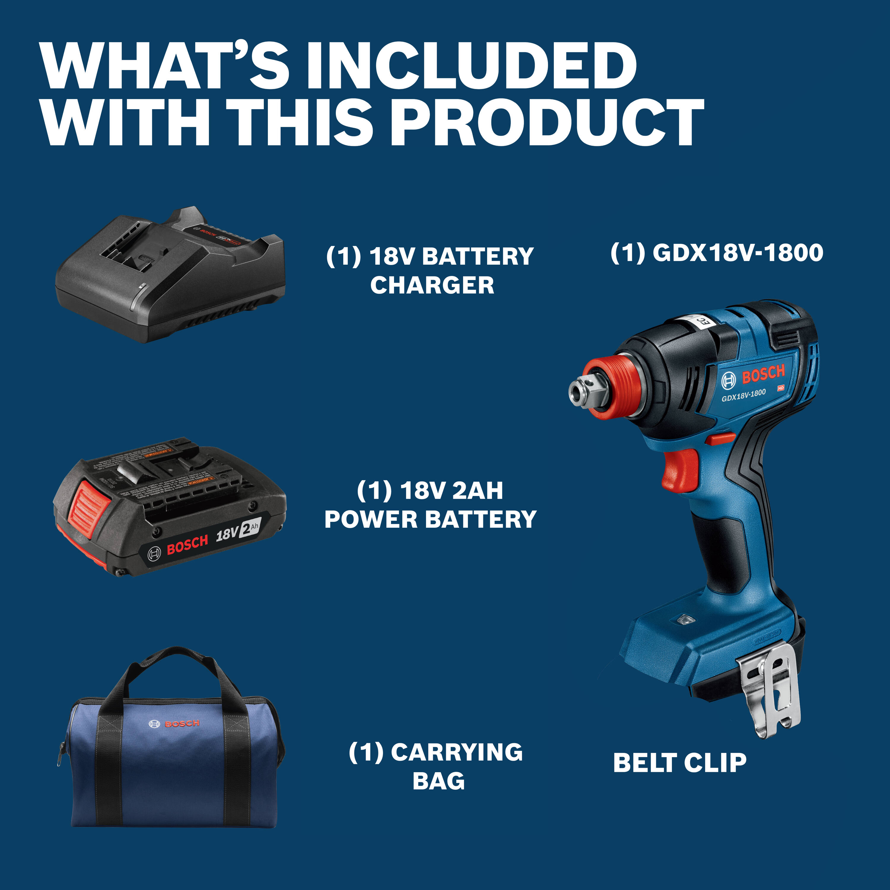 Bosch GDX18V-1800B12 Cordless-Impact-Drivers - View #2