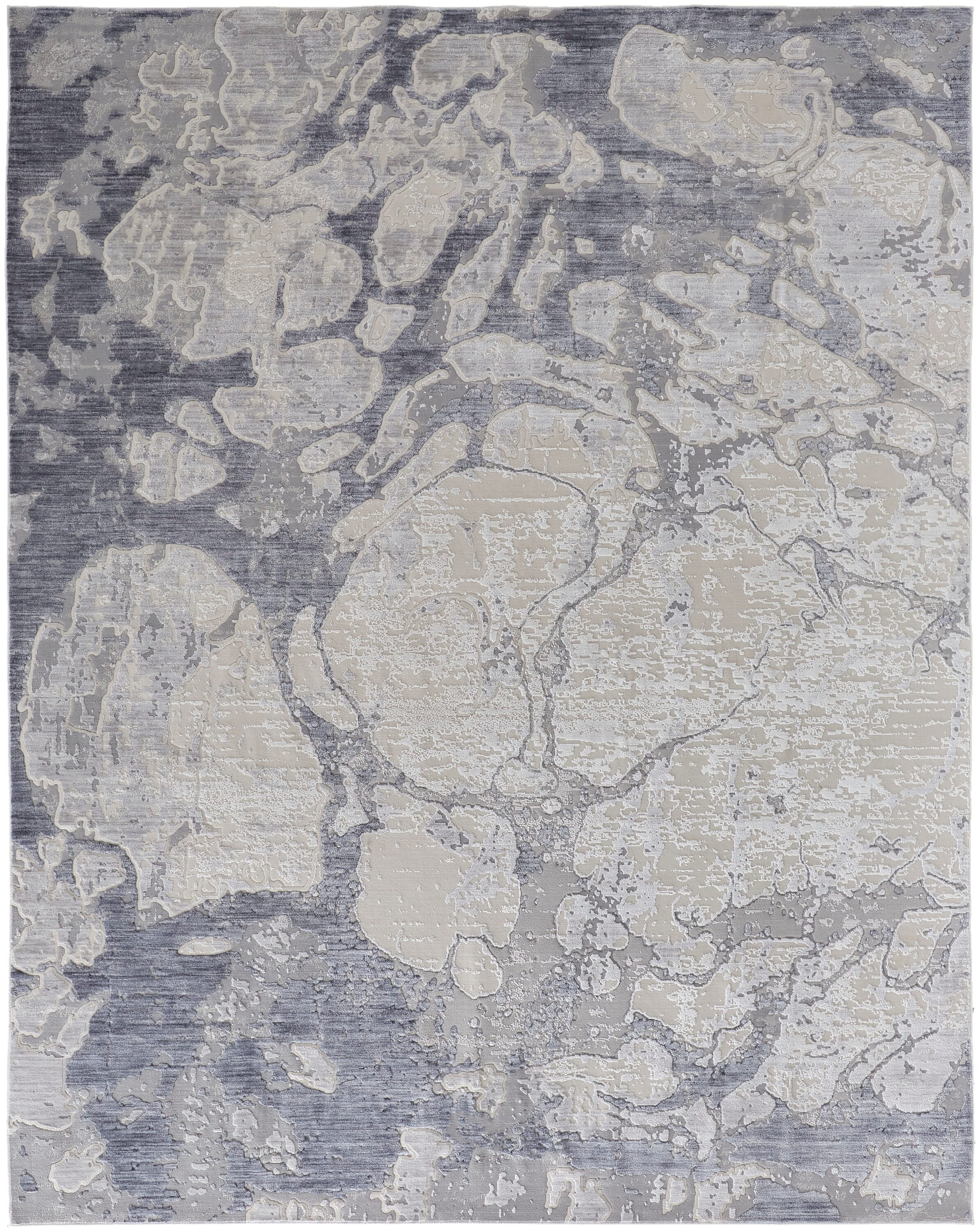 Room Envy LAIR39G8BLU000E7A 5 x 8 (ft) Loomed Polyester Ivory/Blue Rectangular Indoor Abstract Area rug