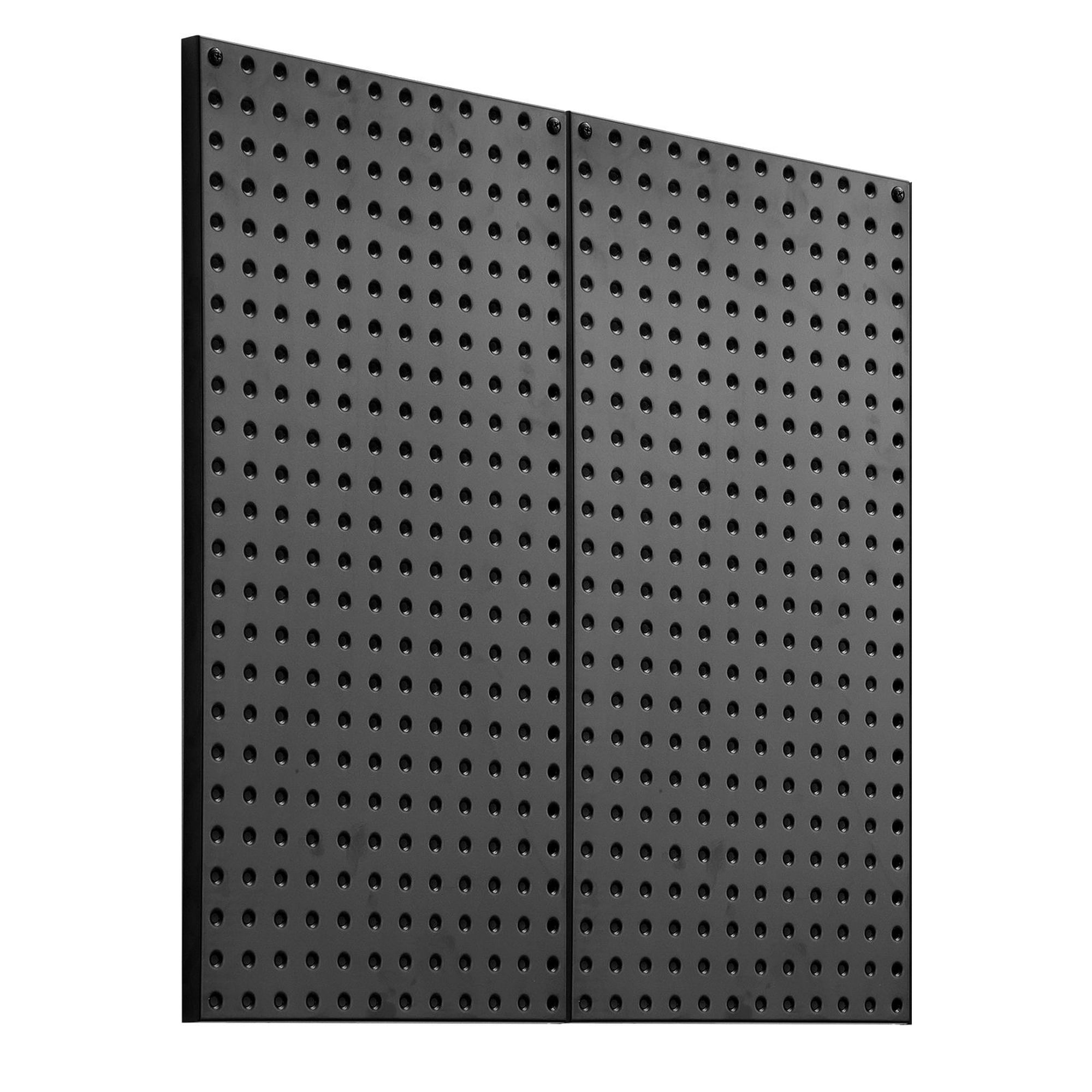 Angel Sar 2 Pcs Metal Pegboard Panels 32 x 16 in Heavy Duty Steel Wall Organizer for Garage Tool Storage Workbench Office Craft Room Kitchen