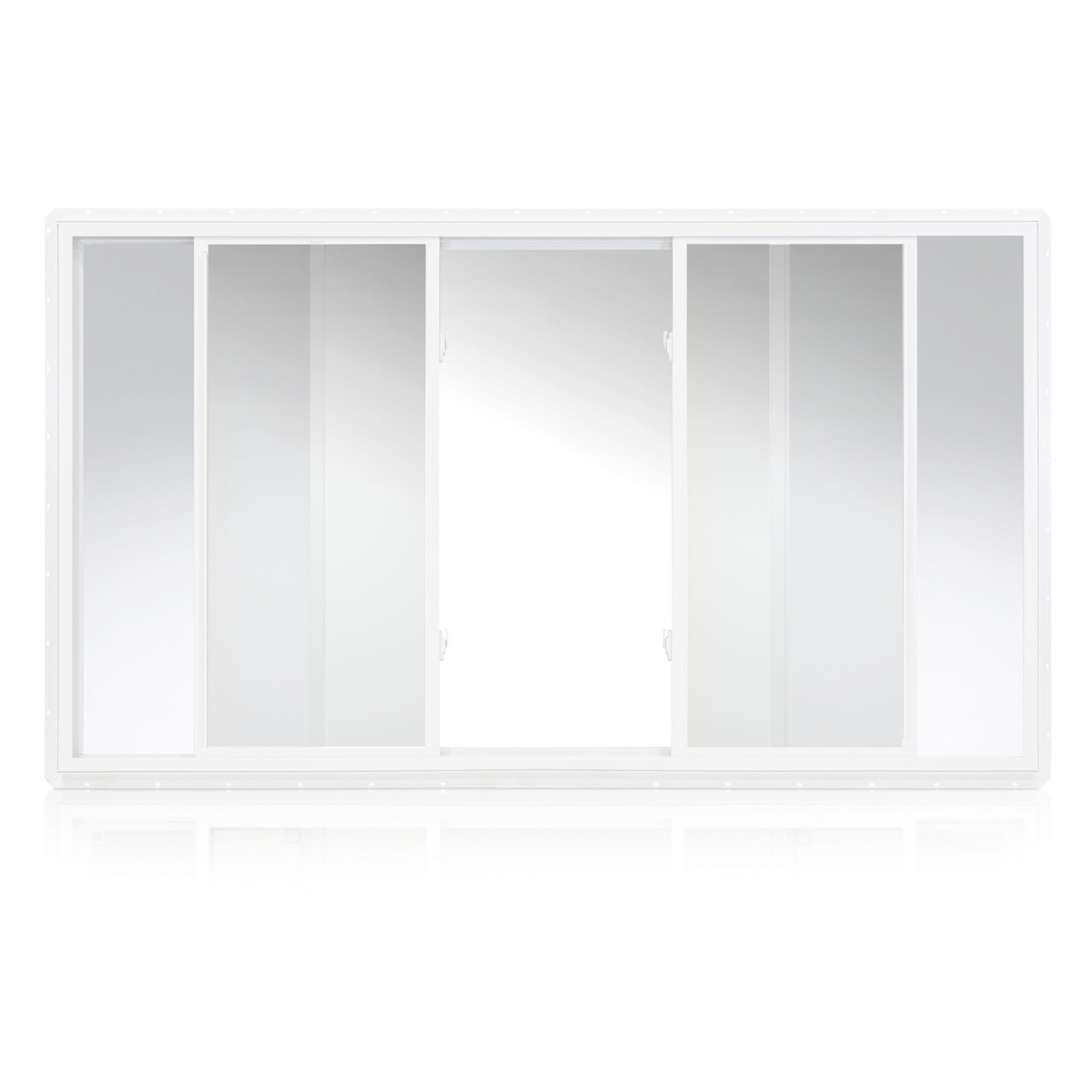 RELIABILT VPSI8448RB 14500 Series 83-3/4-in x 47-3/4-in White Exterior White Interior Left-Handed Vinyl Sliding Window Single strength (Half Screen Included)